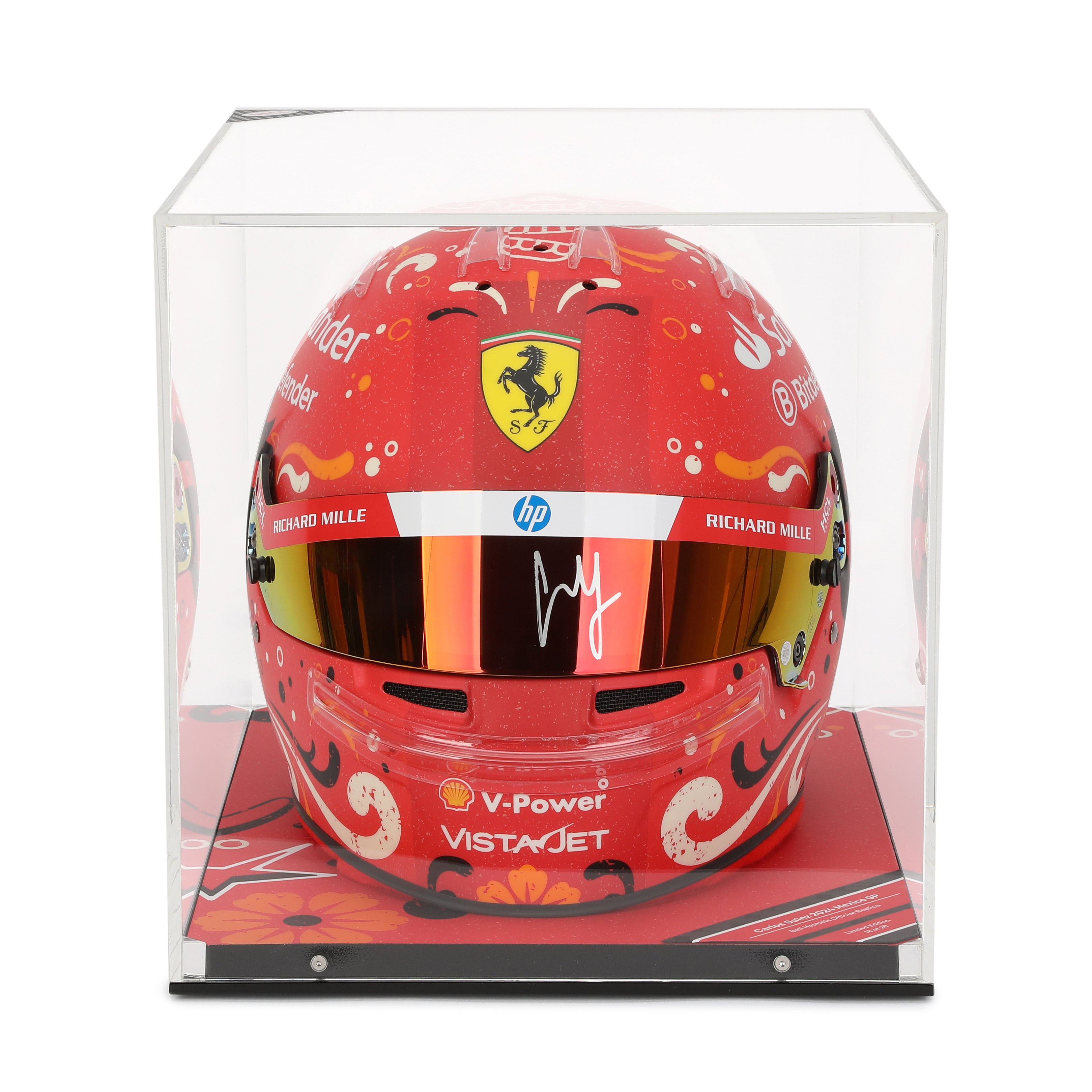 Carlos Sainz 2024 Scuderia Ferrari Signed Replica Helmet - Mexico City GP