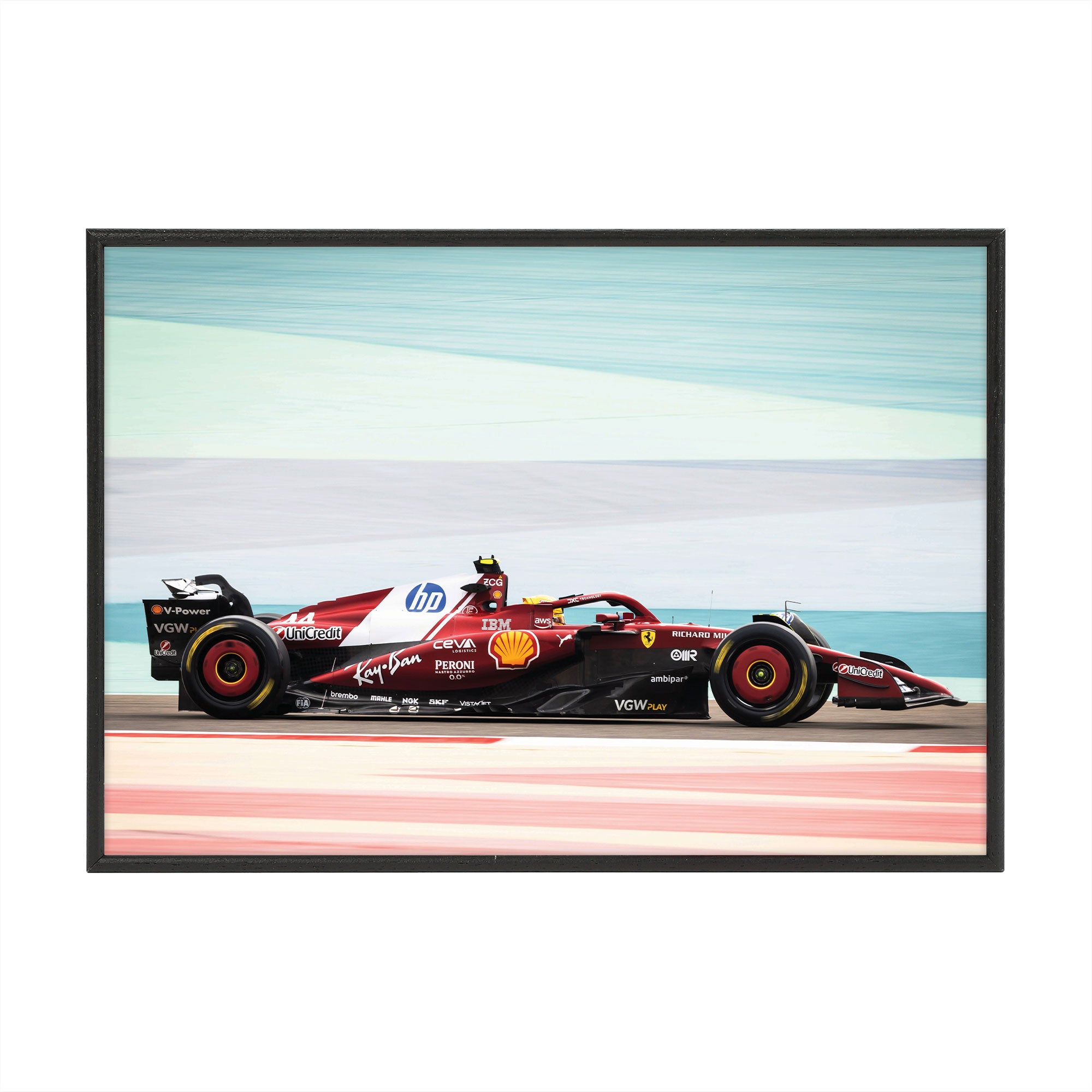 Lewis Hamilton 2025 Scuderia Ferrari Print - Pre-Season Testing