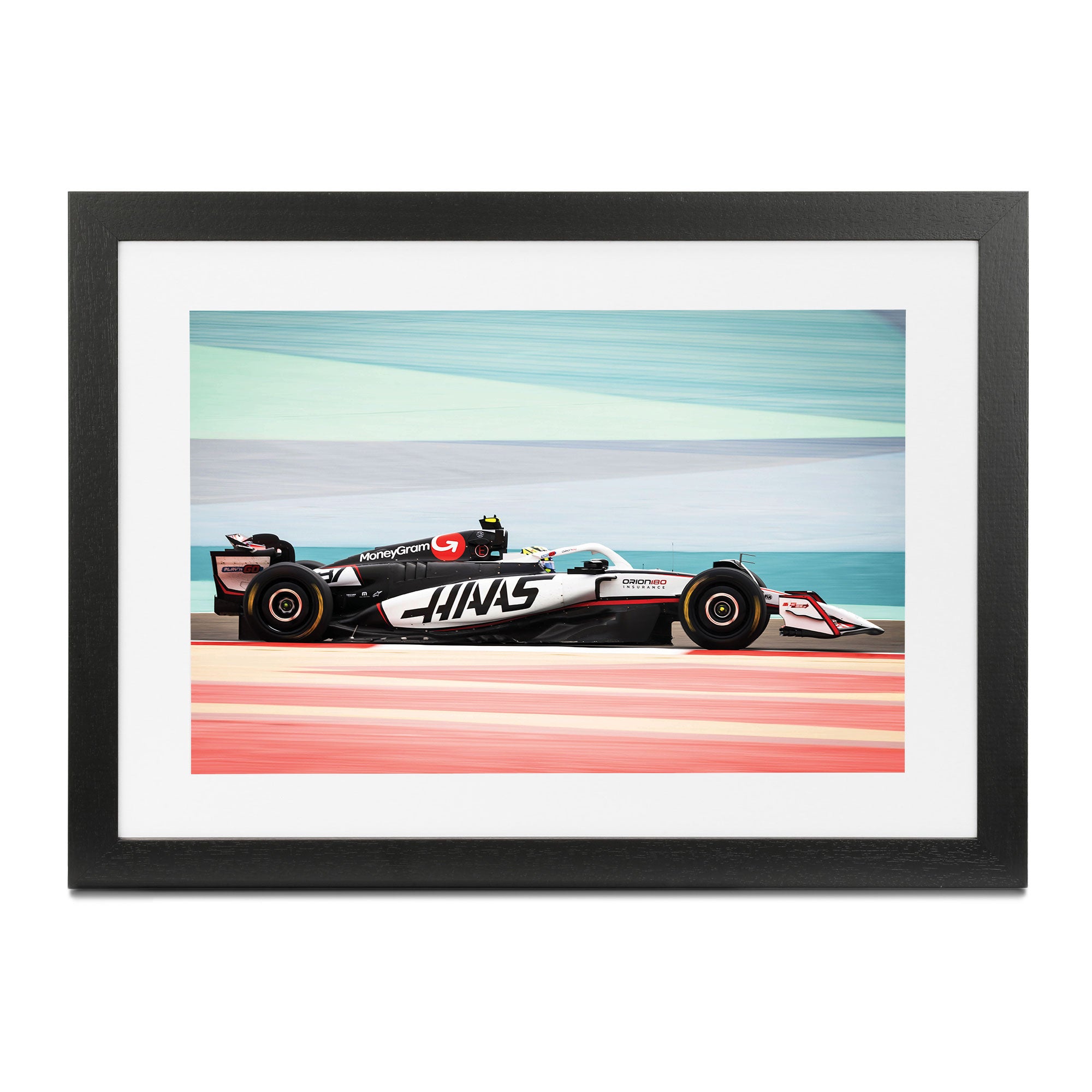 Oliver Bearman 2025 MoneyGram Haas F1 Team Frame Print - Pre-Season Testing