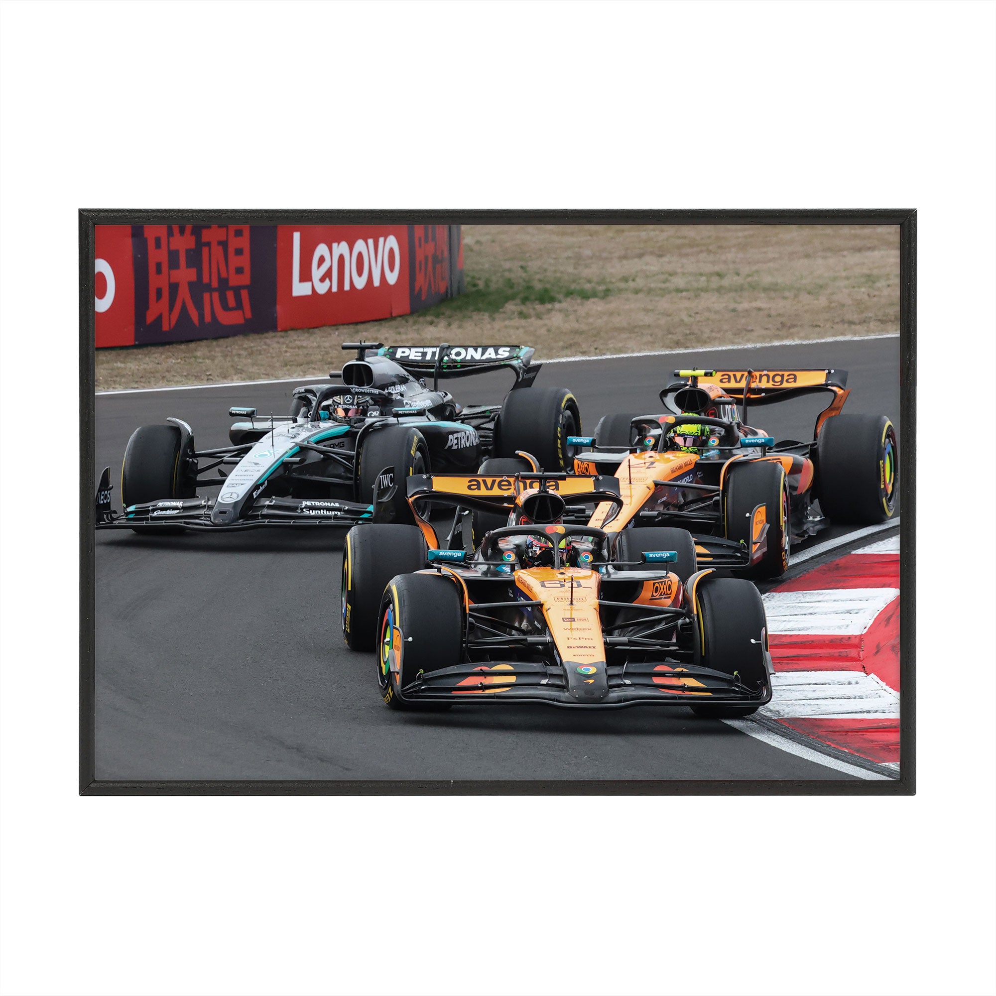 'The Podium On Track' Framed Print - 2025 Chinese GP