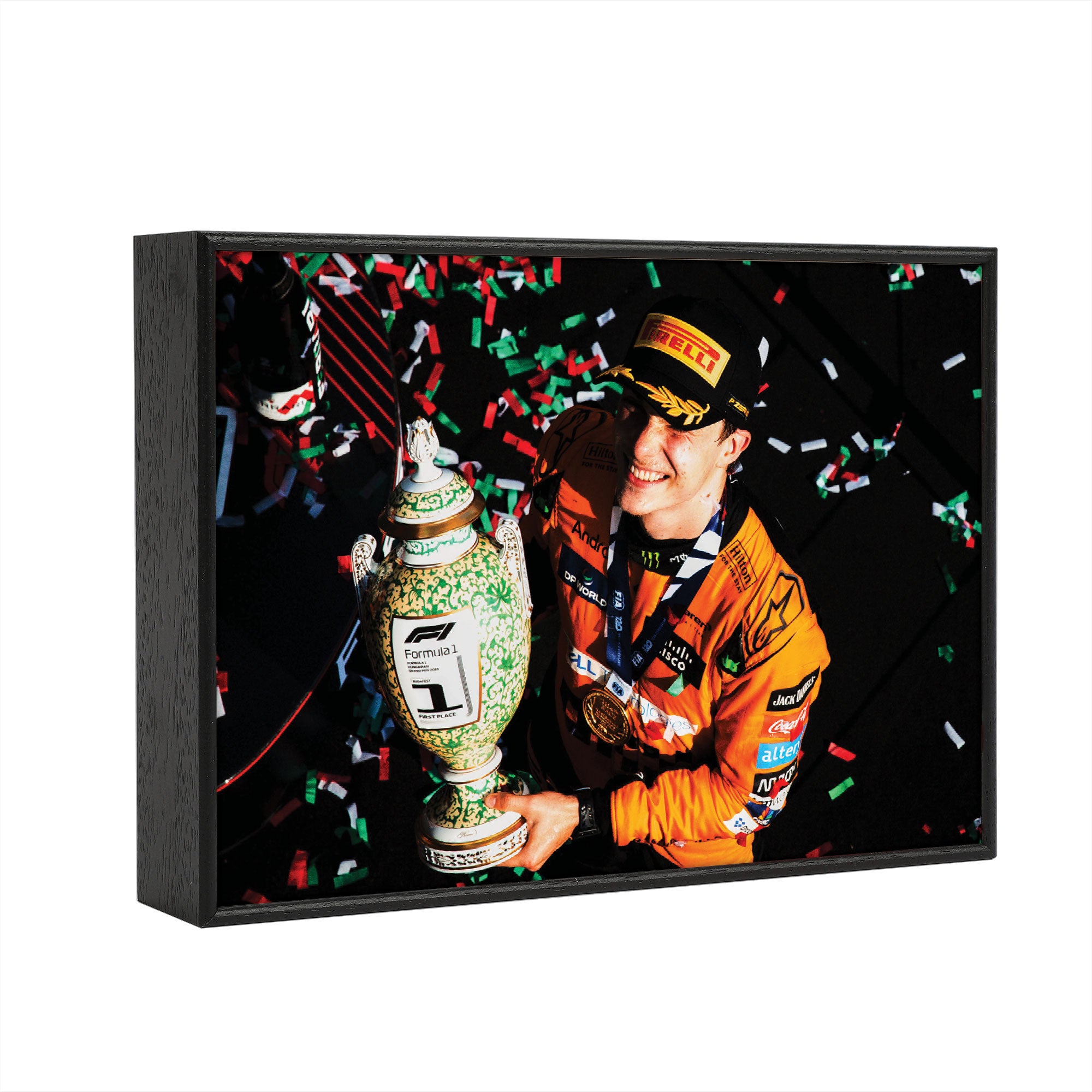 Oscar Piastri 2024 McLaren F1 Team Frame Print - First Win - Hungarian GP