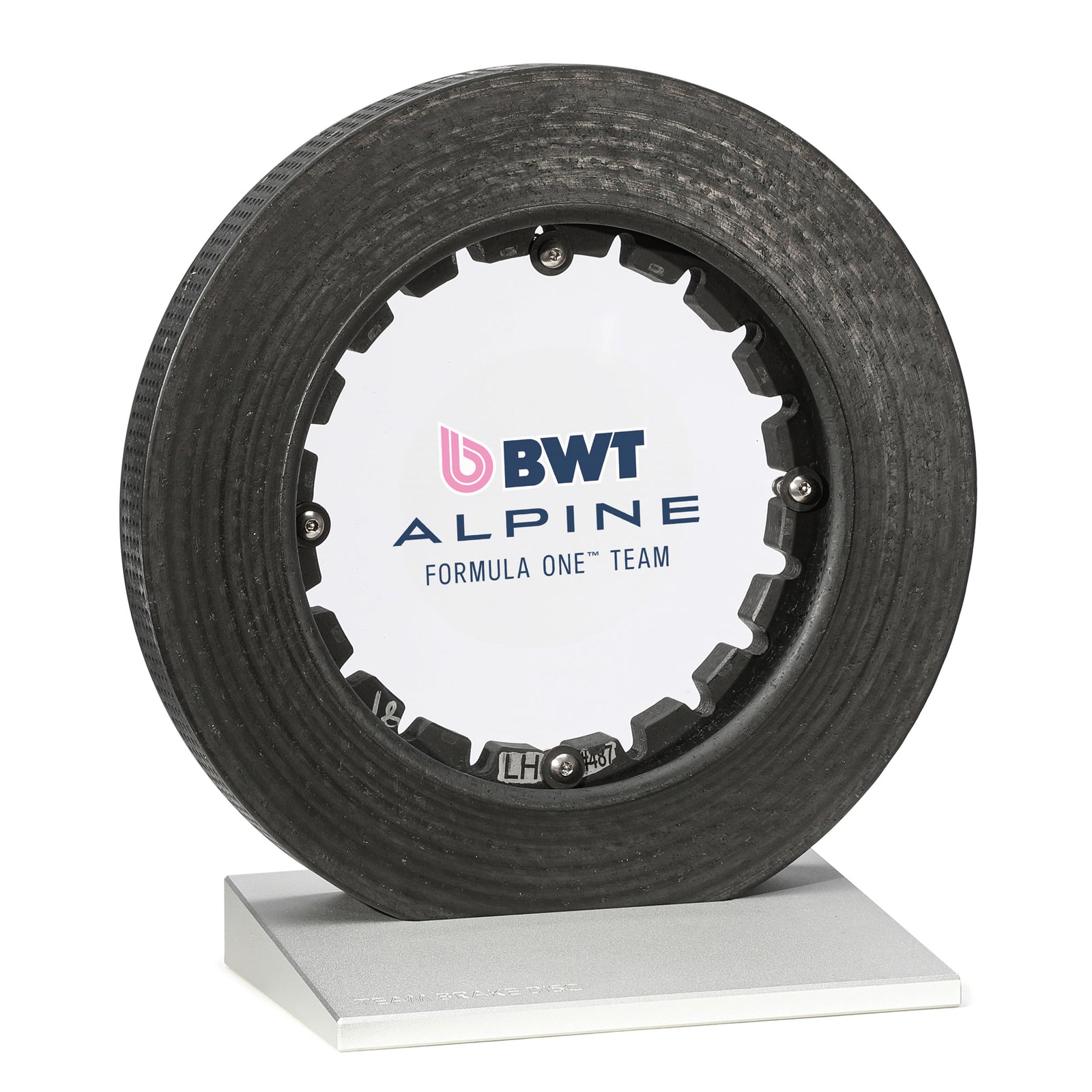 Alpine F1 Team Brake Disc on Display