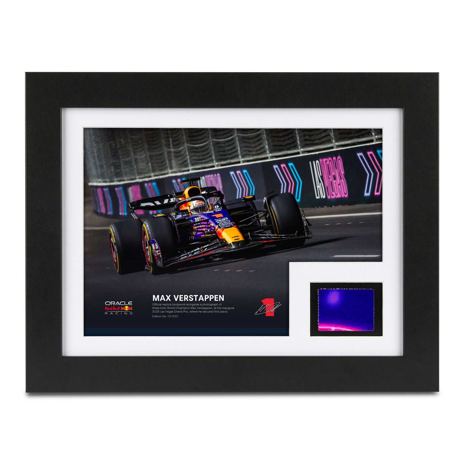 Limited-Edition Max Verstappen 2023 Oracle Red Bull Racing Replica Bodywork & Photo – Under the Lights Edition