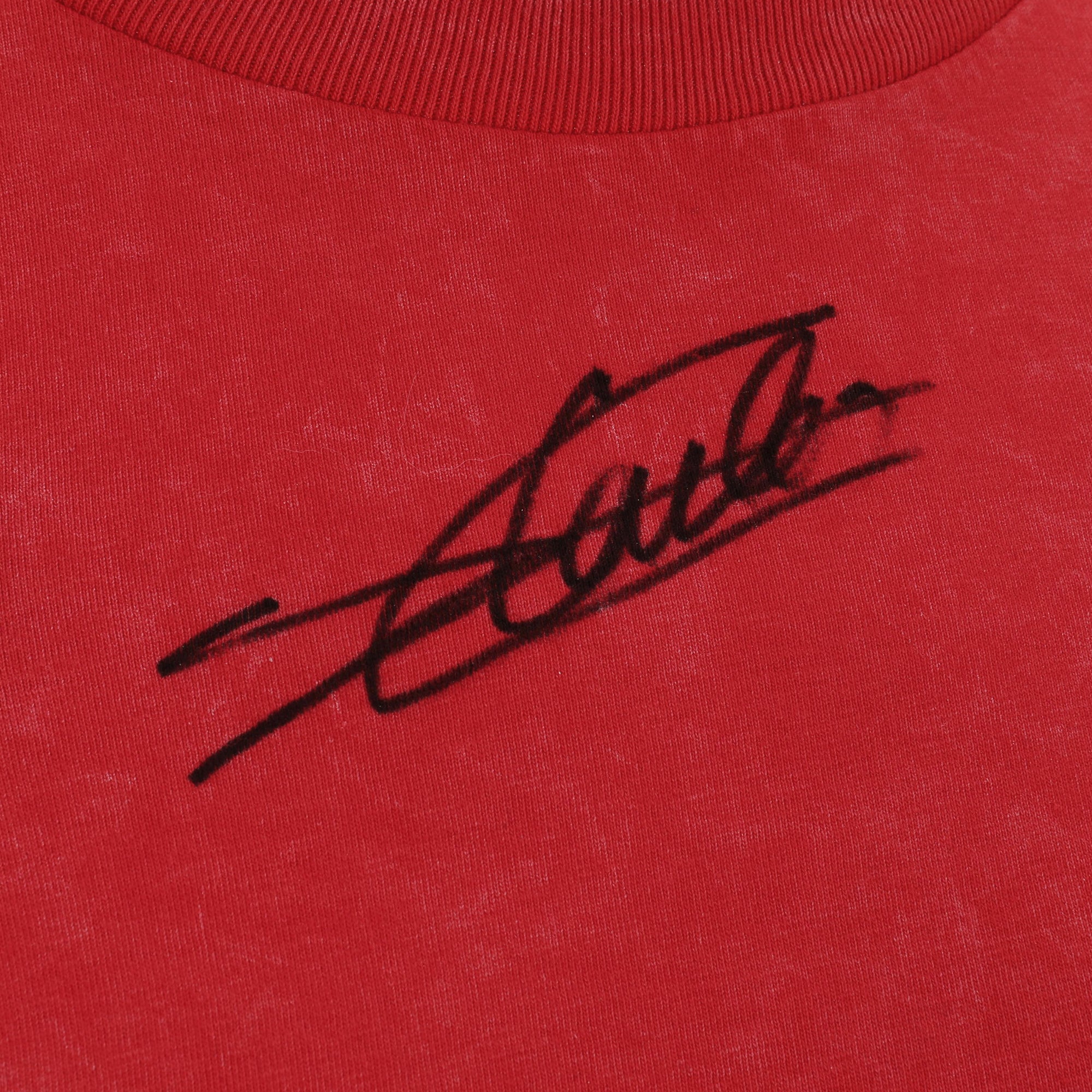 Carlos Sainz and Charles Leclerc signed desert sun team T shirt