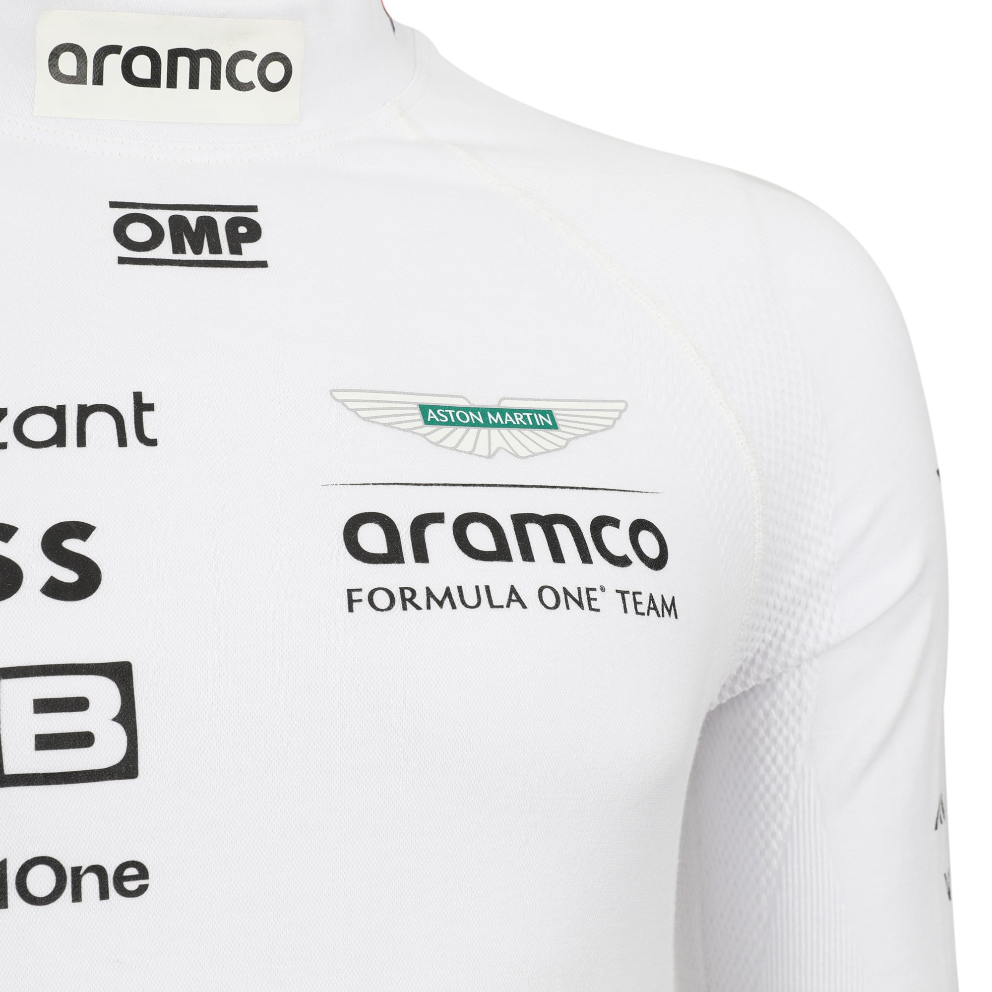 Fernando Alonso Un-Signed 2024 Aston Martin Aramco Formula One Team Grand Prix Used Nomex - White