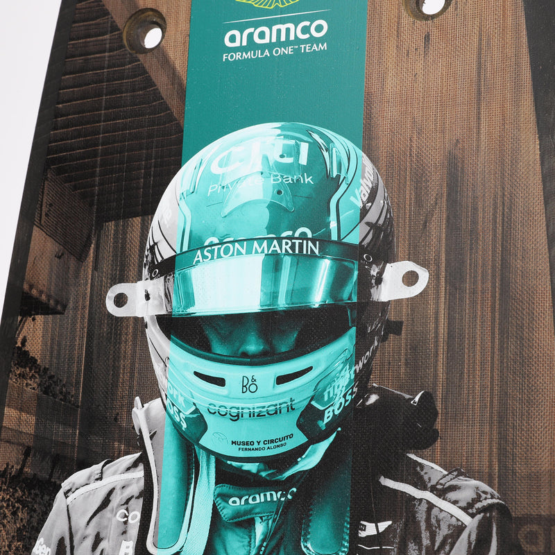 Fernando Alonso 2024 Aston Martin Aramco F1® Team Skid Block Plank Wall Art