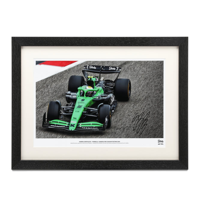 Gabriel Bortoleto Kick Sauber 2025 Pre-Season Testing Signed Photo - Bahrain GP
