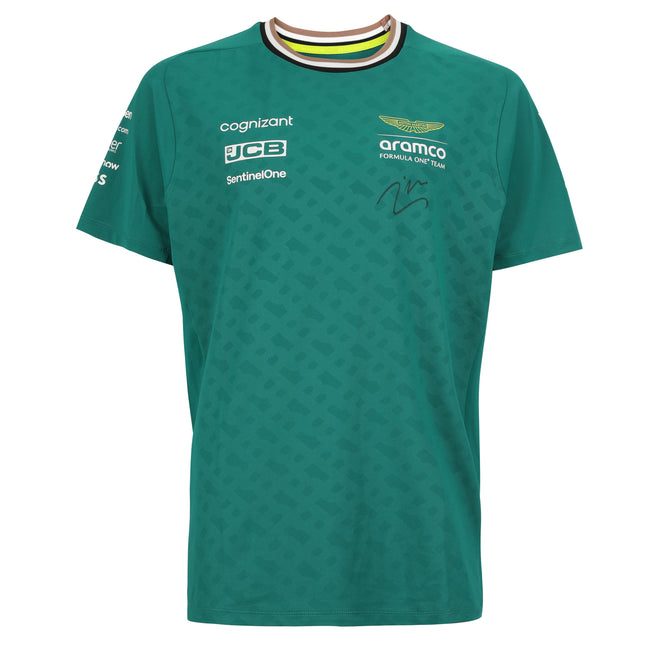 Lance Stroll Signed Aston Martin Aramco F1 Team T-Shirt