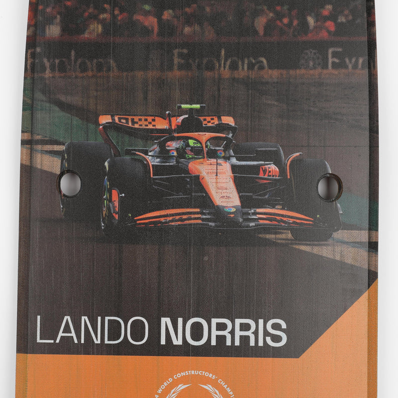 Lando Norris 2024 McLaren Formula One Team Grand Prix Used Front Skid Plank Wall Art - British GP