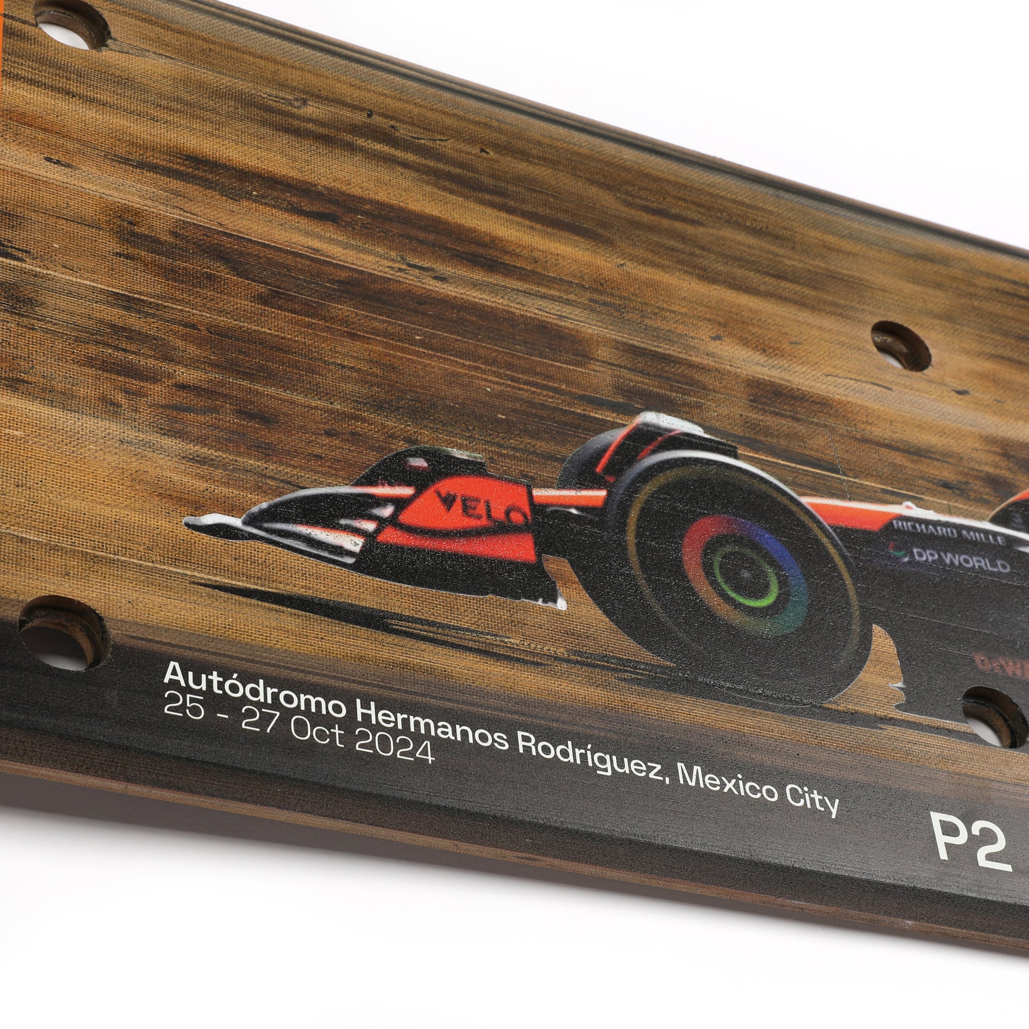 Lando Norris 2024 McLaren F1 Team Race Used Skid Plank Wall Art - Mexico City GP