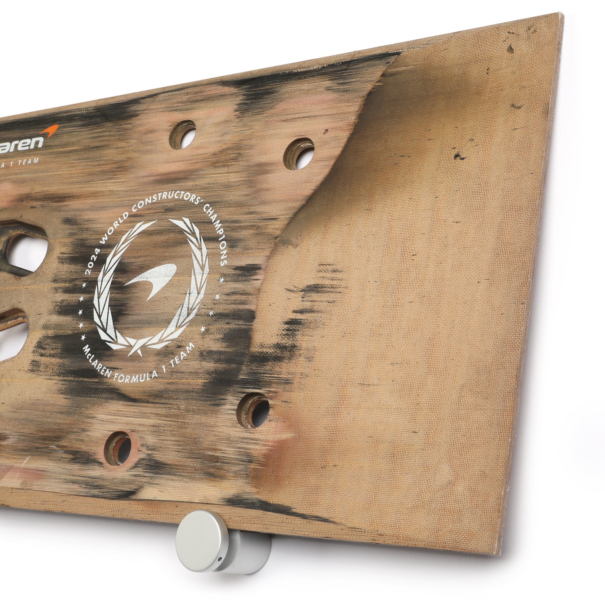 Lando Norris 2024 McLaren F1 Team Race Used Skid Plank Wall Art - Qatar GP