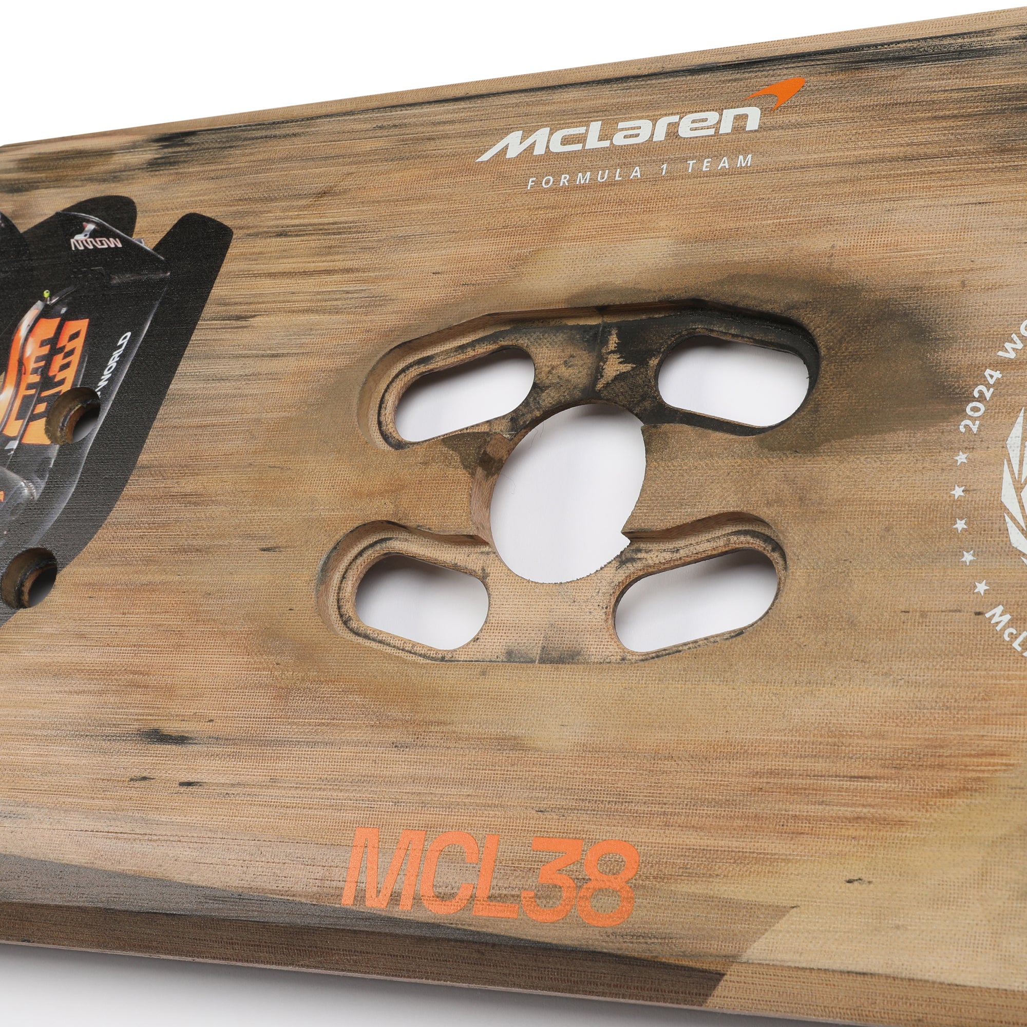 Lando Norris 2024 McLaren F1 Team Race Used Skid Plank Wall Art - Qatar GP Sprint Race