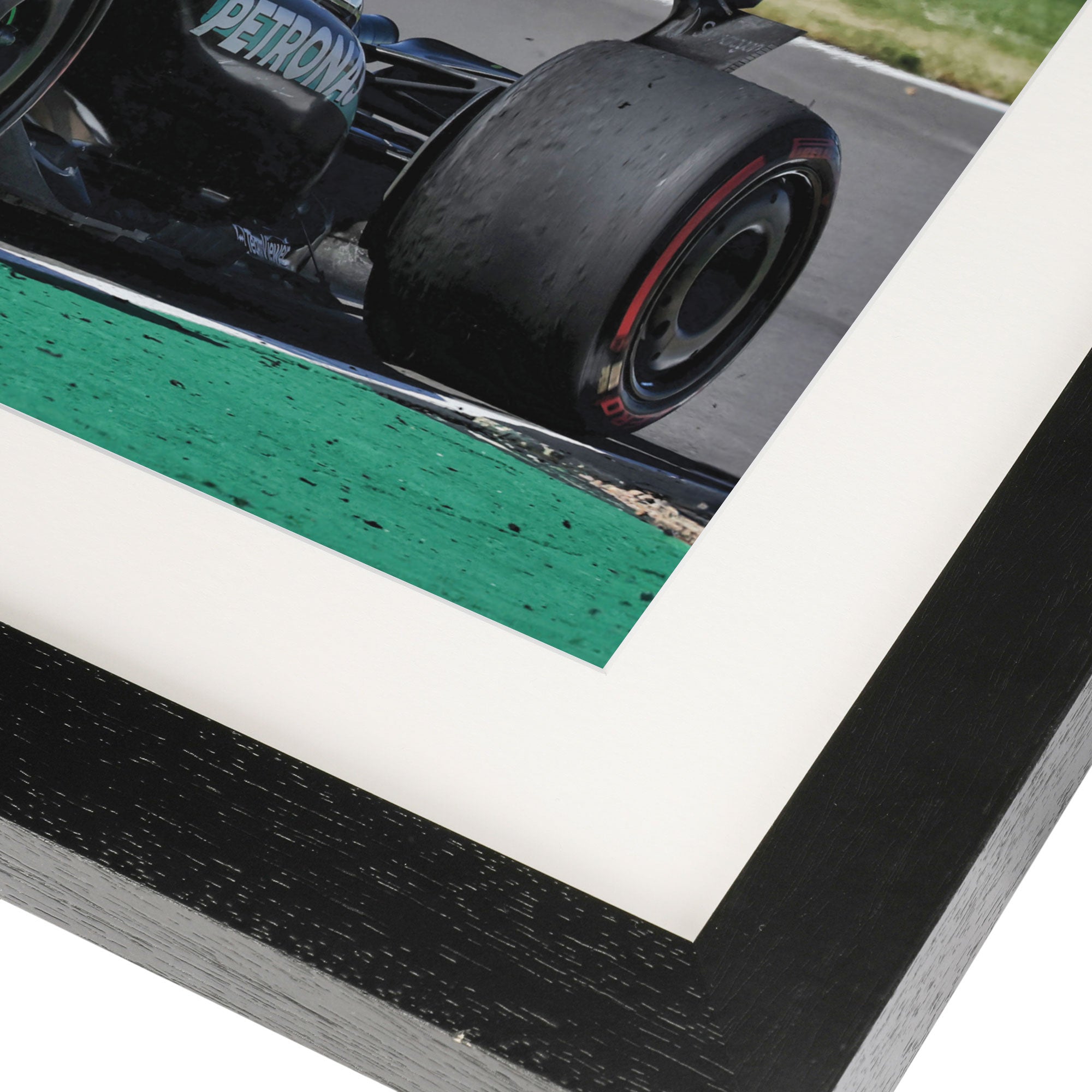 Lewis Hamilton 2024 Mercedes AMG Petronas Frame Print - Final Tour - British GP