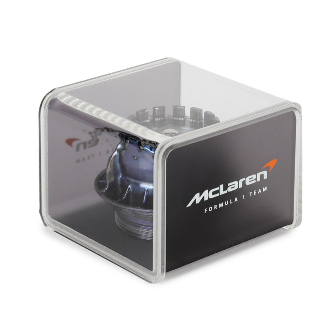 McLaren F1 Team 2024 Used Blue Wheel Nut in Display Case