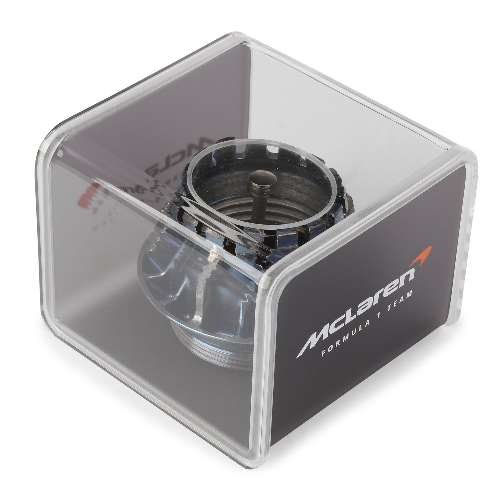 McLaren 2023 Race-Used Wheel Nut in Display Case - Blue
