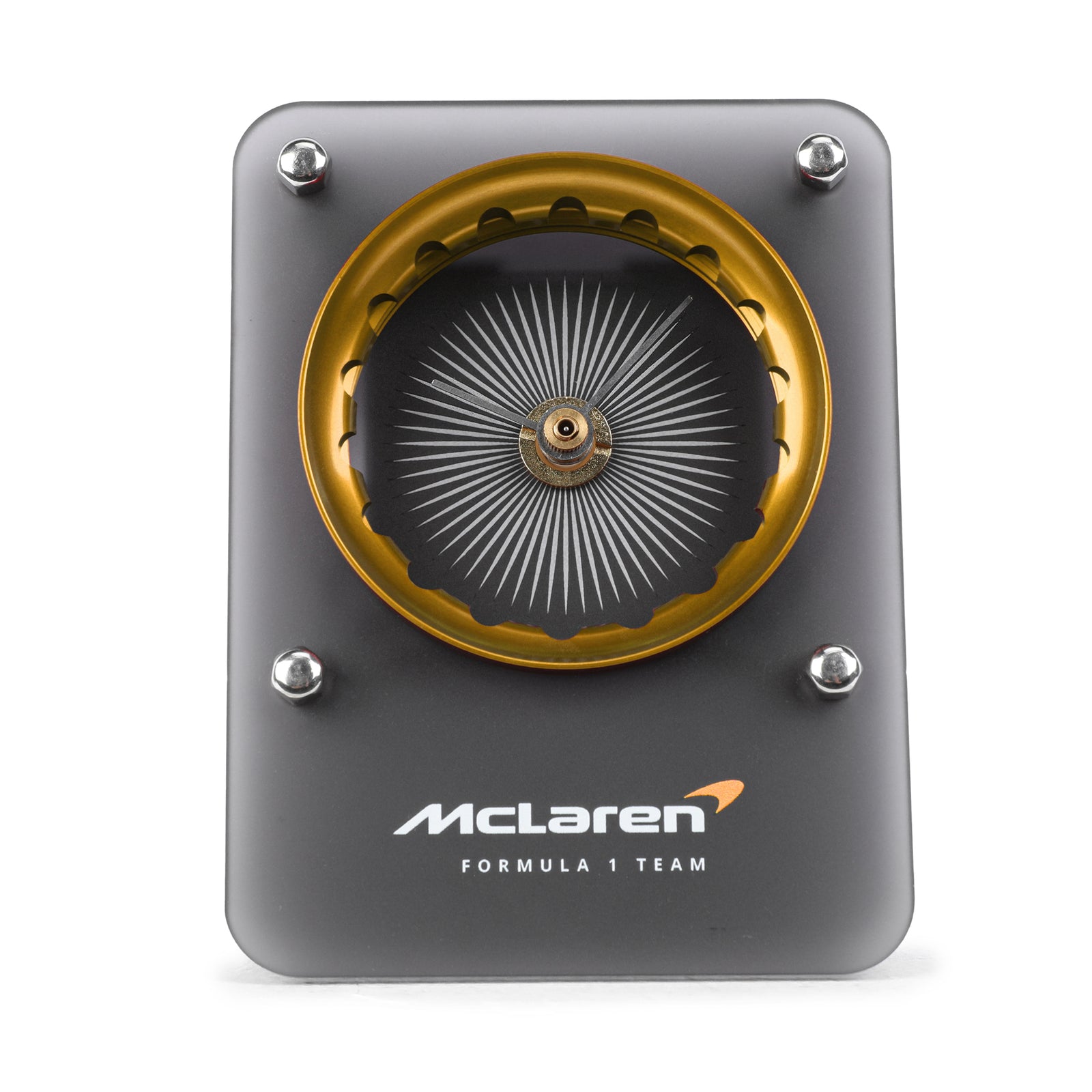 McLaren F1 Team Wheel Nut Collar Clock - Gold