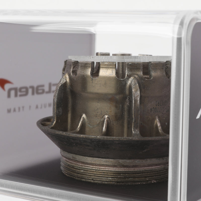 McLaren 2023 Race-Used Wheel Nut in Display Case - Silver