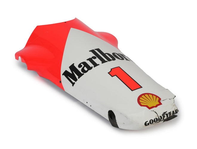 LOT 022 - Niki Lauda 1984 McLaren MP4/2 Nosecone – Crash Damage 1985 Detroit GP
