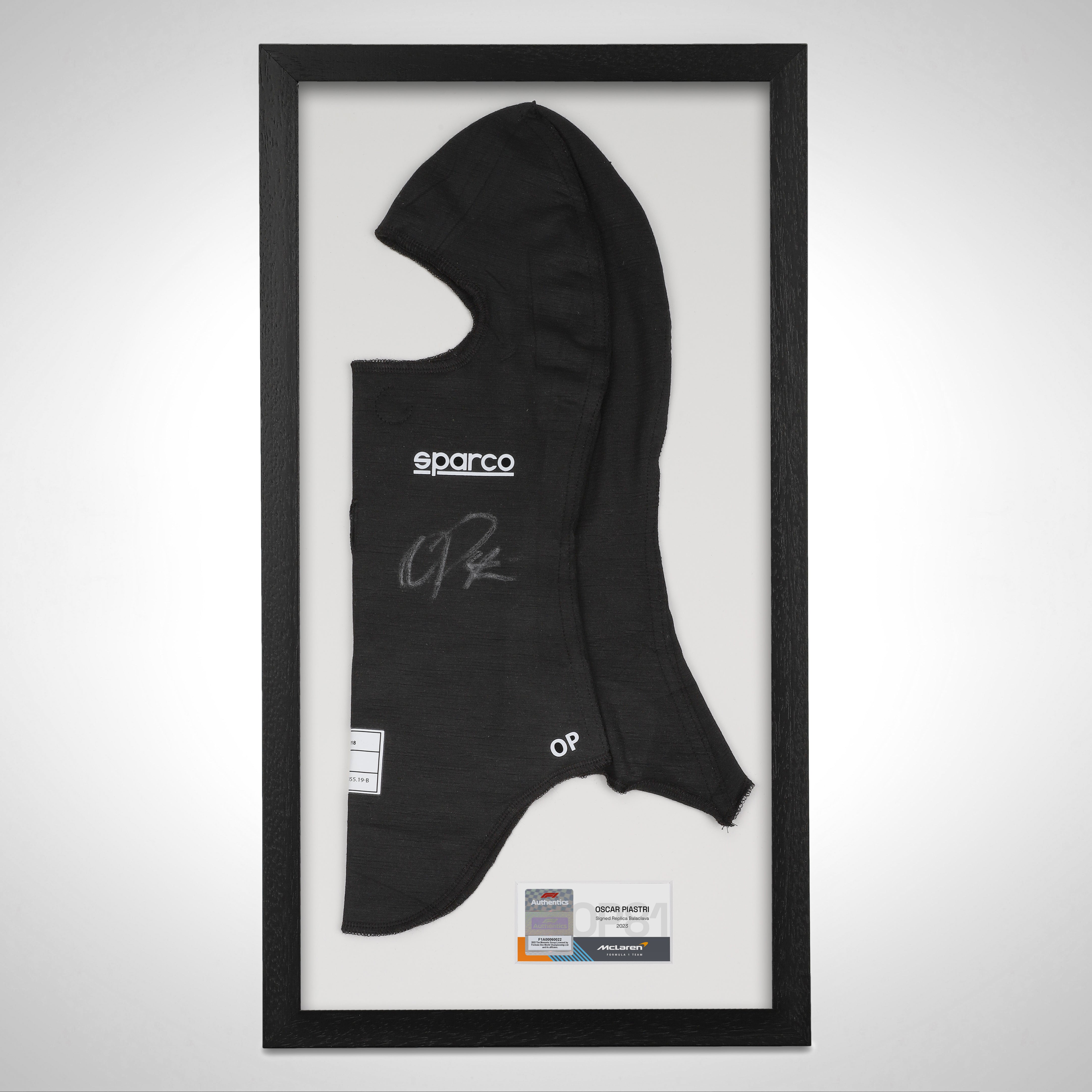 Oscar Piastri 2023 Signed Replica McLaren F1 Team Race Balaclava