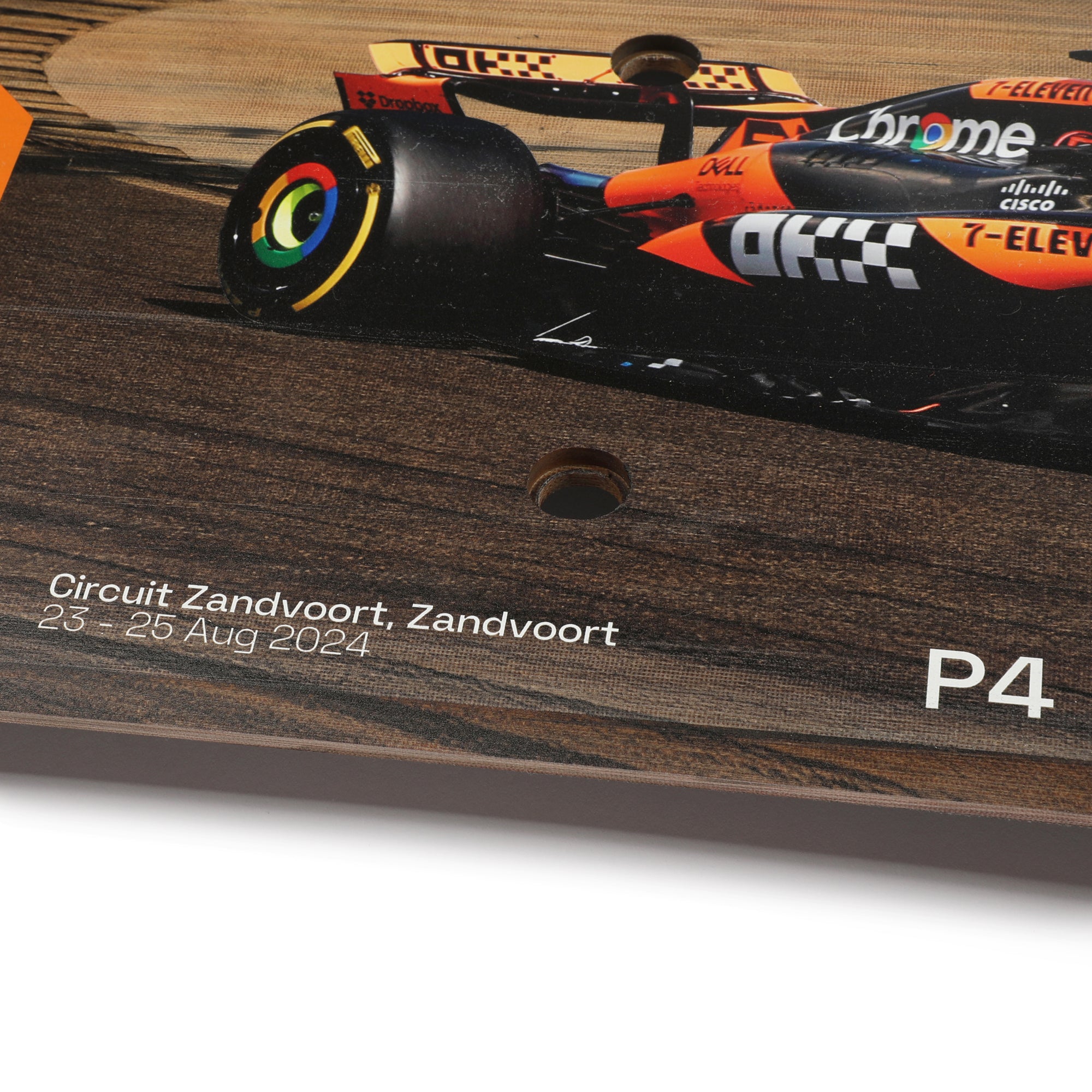 Oscar Piastri 2024 McLaren F1 Team Race Used Skid Plank Wall Art - Dutch GP