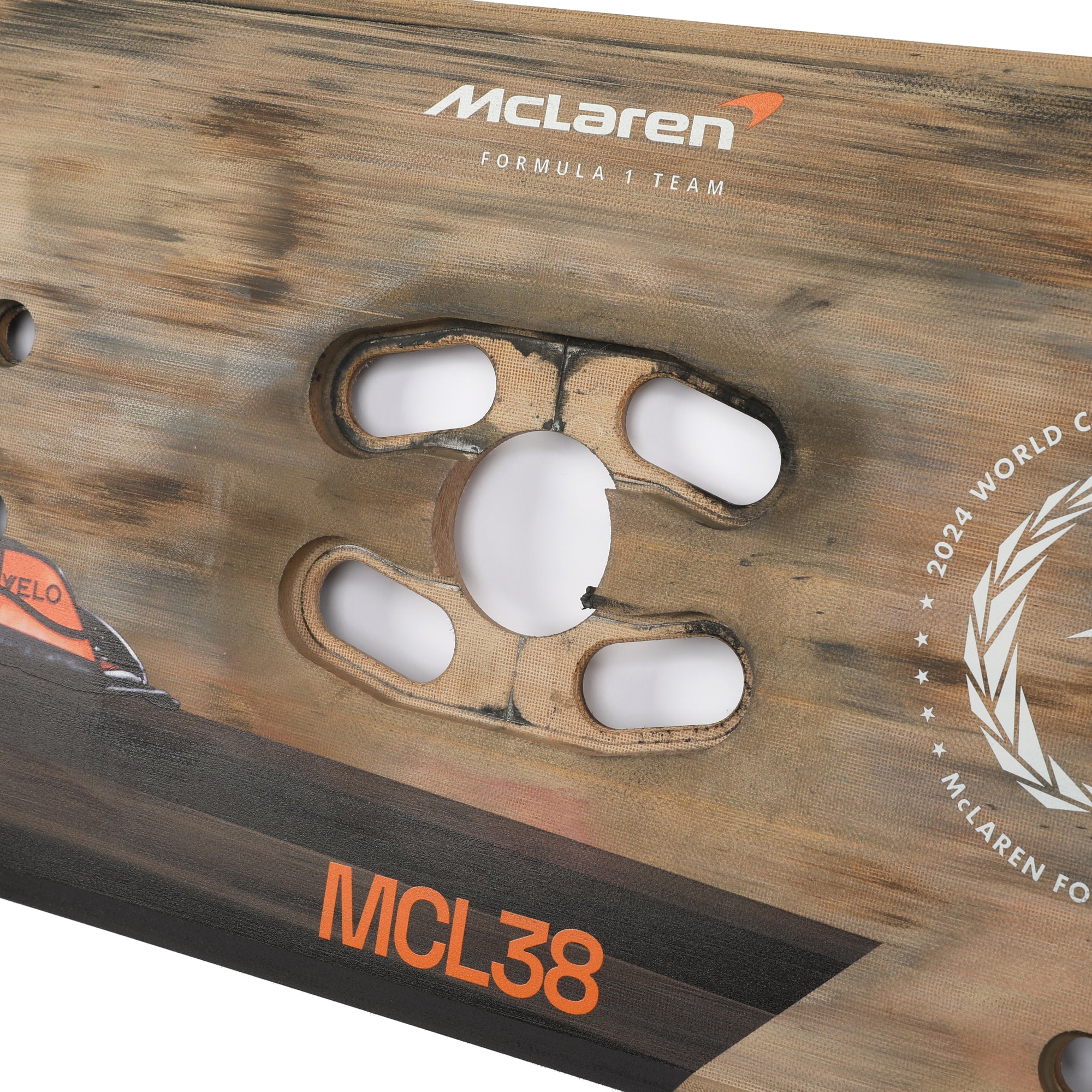 Oscar Piastri 2024 McLaren F1 Team Race Used Skid Plank Wall Art - Qatar GP