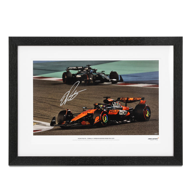 Limited Edition Oscar Piastri 2025 McLaren F1 Team Signed Photo - Bahrain GP