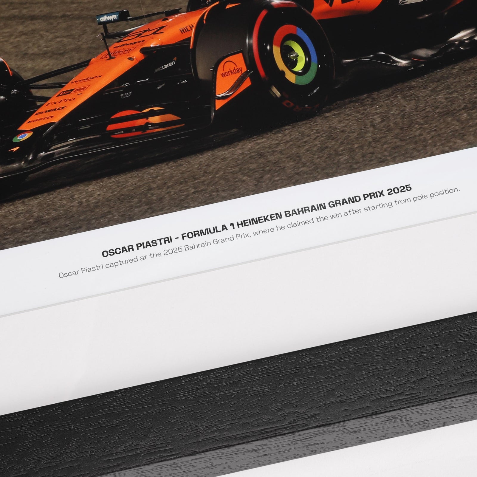 Limited Edition Oscar Piastri 2025 McLaren F1 Team Signed Photo - Bahrain GP