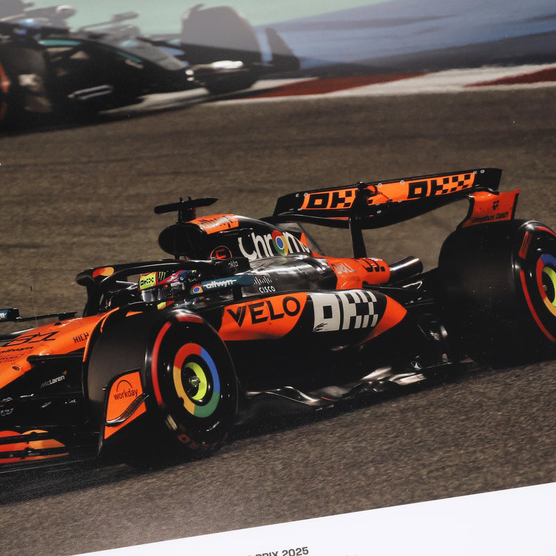 Limited Edition Oscar Piastri 2025 McLaren F1 Team Signed Photo - Bahrain GP
