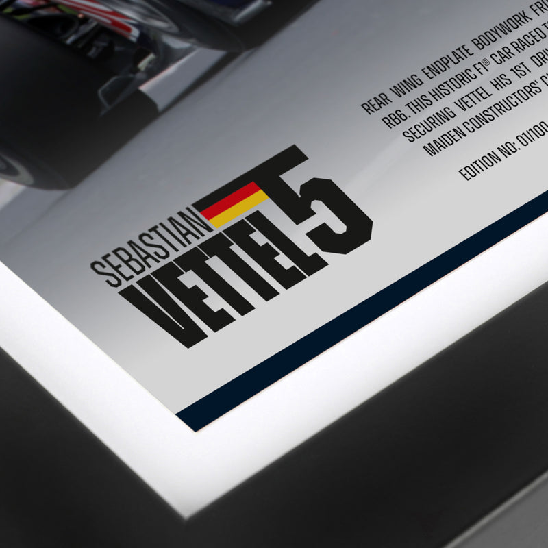 Limited Edition Sebastian Vettel 2010 Red Bull Racing 'Simply Cola' Bodywork & Photo