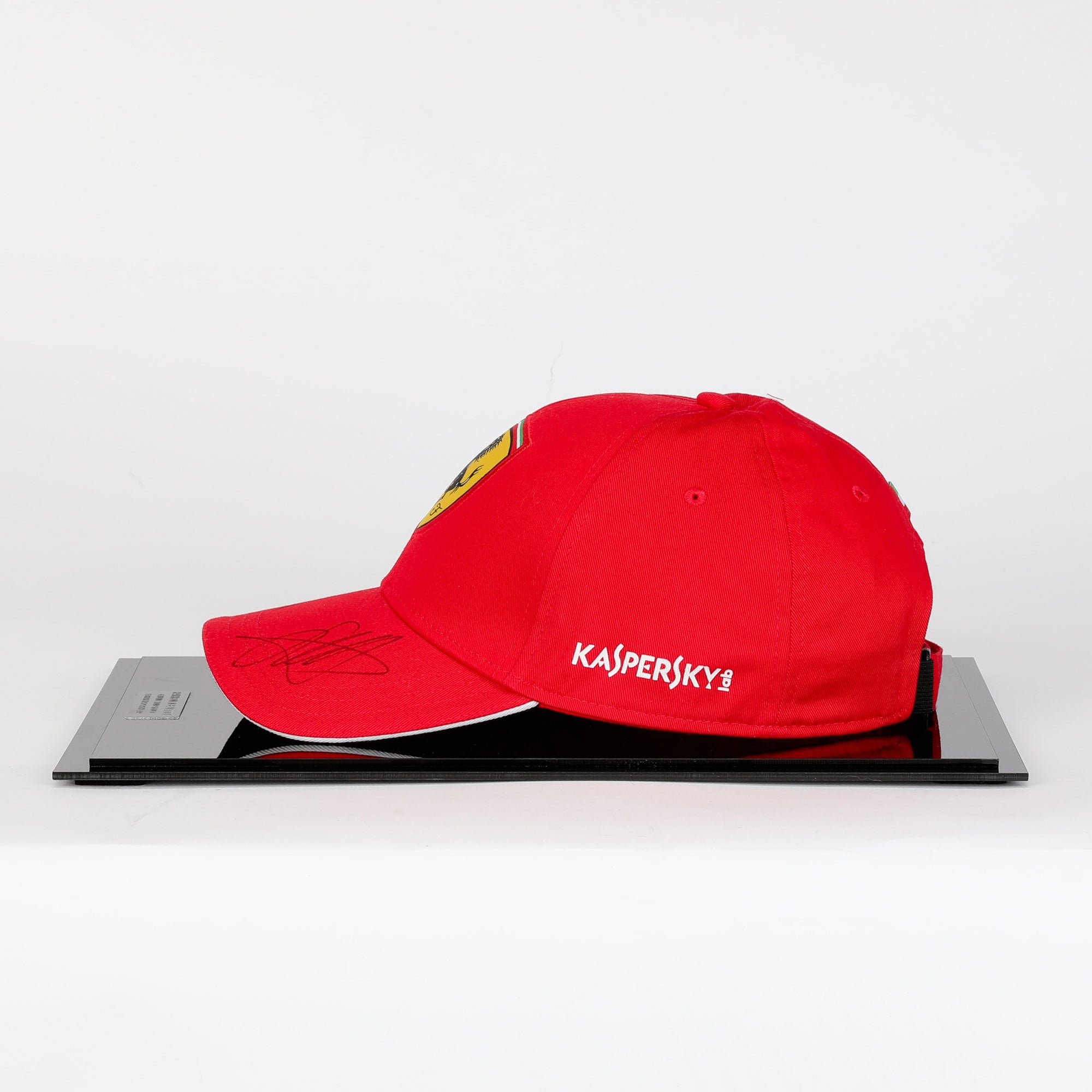 Kimi Räikkönen & Sebastian Vettel 2018 Signed Scuderia Ferrari Kaspersky Cap