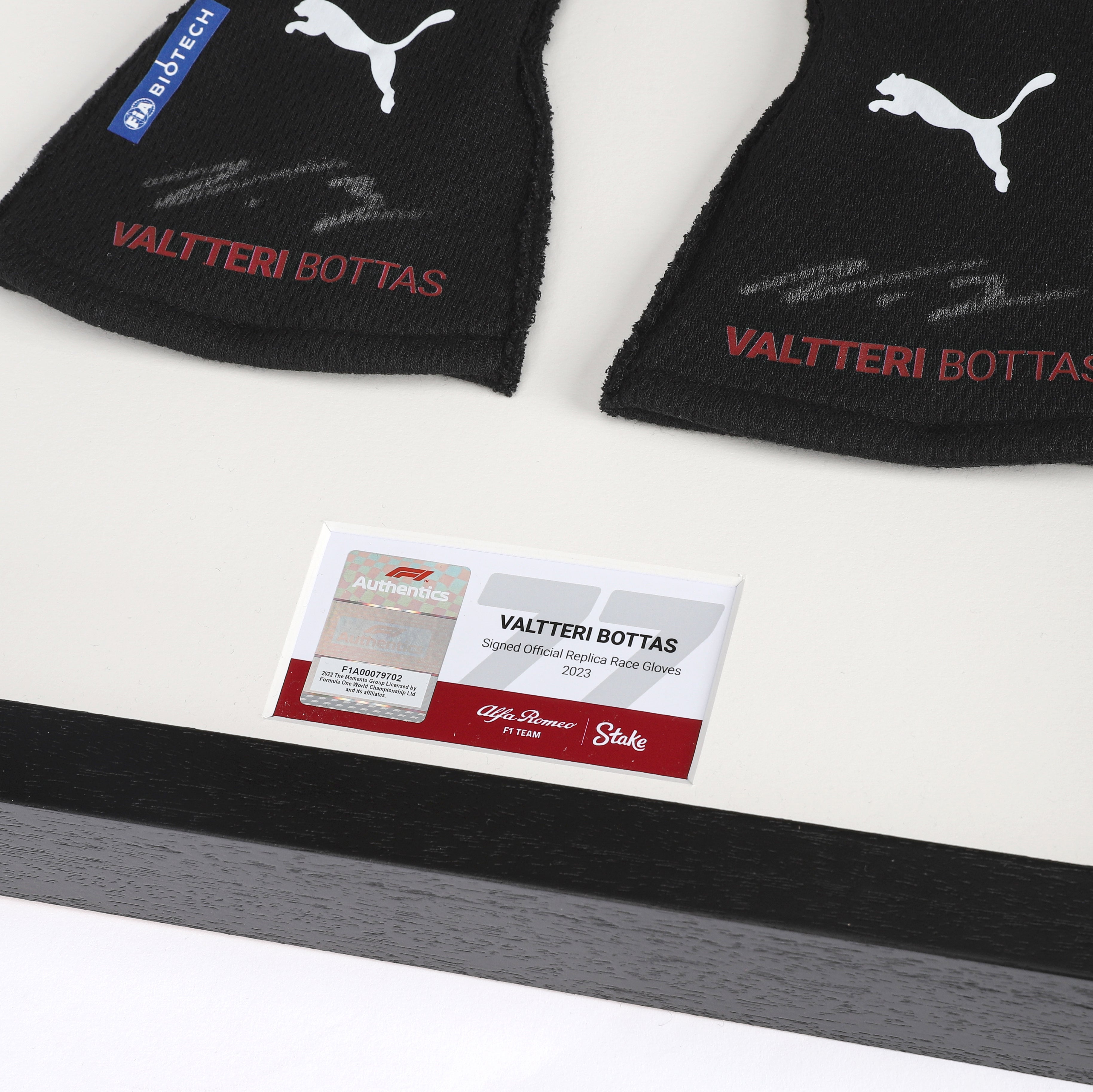 Valtteri Bottas 2023 Signed Replica Alfa Romeo F1 Team Stake Race Gloves