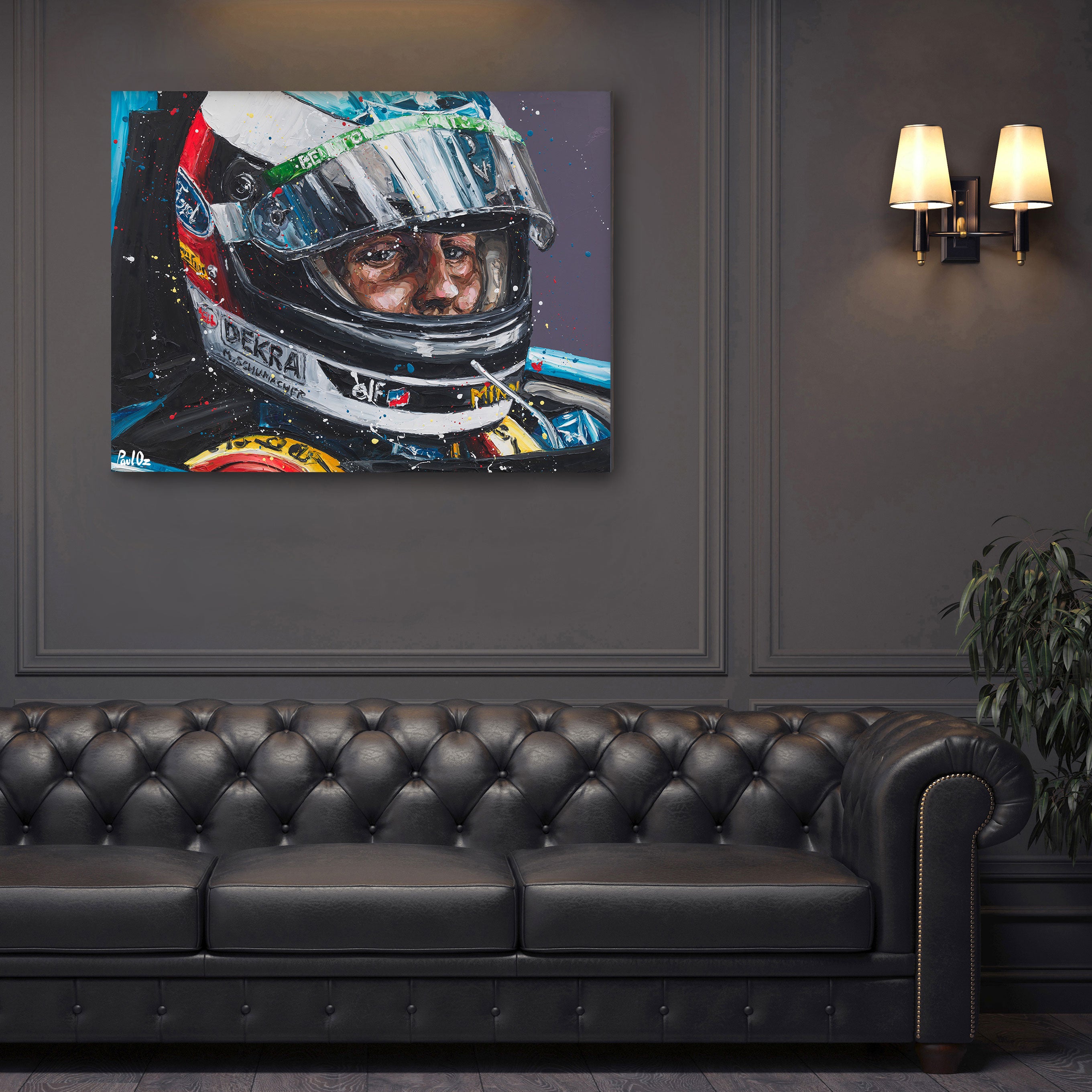 Michael Schumacher 1994 Australian Grand Prix Hand Embellished Canvas - Paul Oz