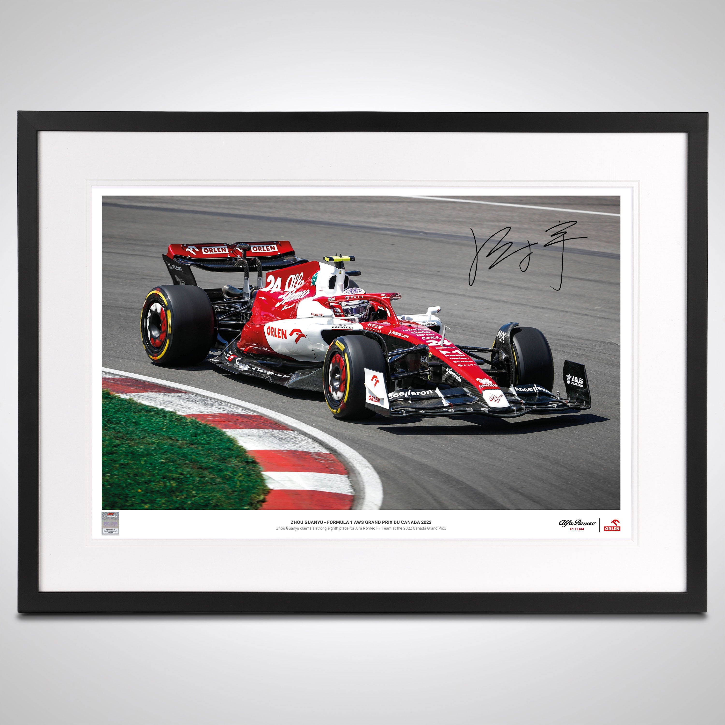 Zhou Guanyu 2022 Signed Photo - Canada GP