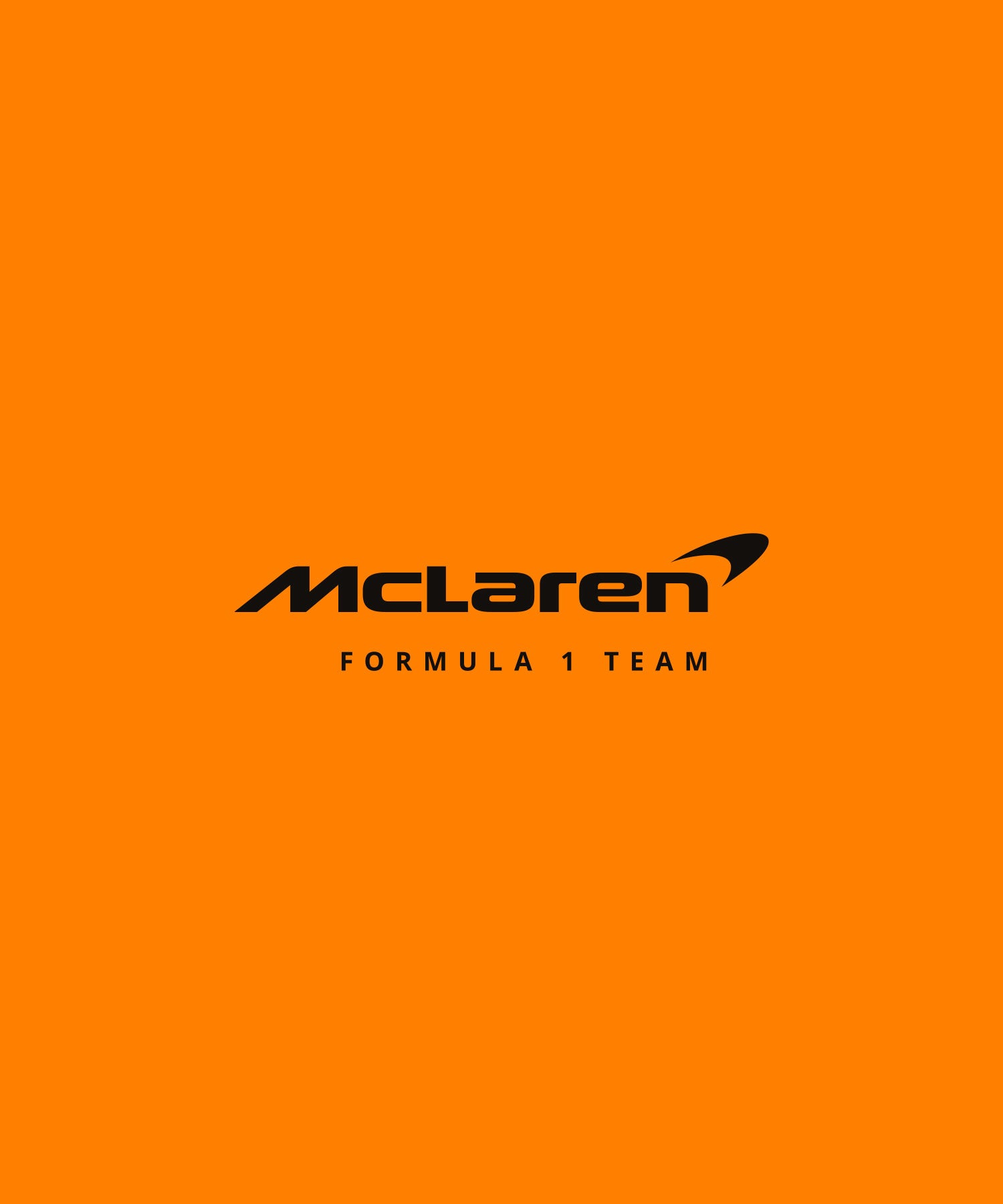 McLaren Racing logo next to race car