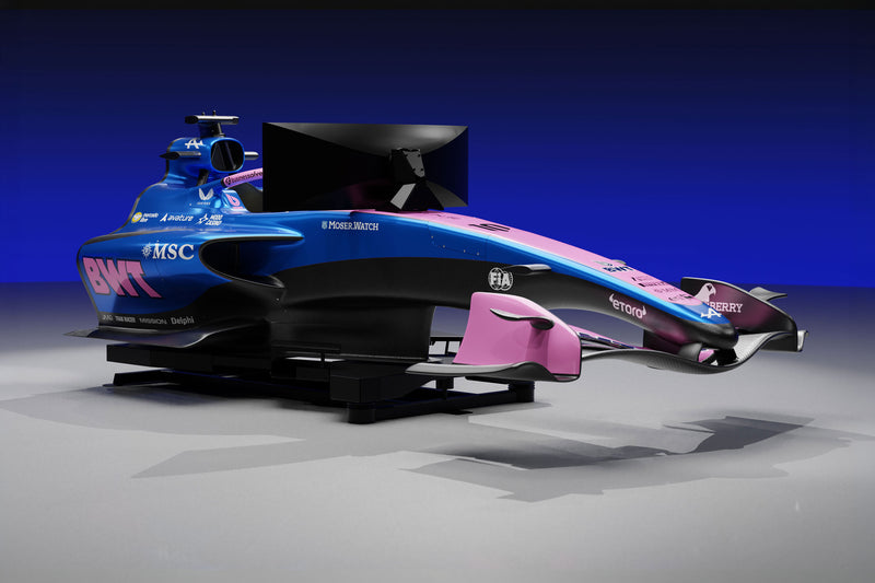 2026 BWT Alpine Formula One™ Team Formula 1-inspired racing simulator, premium collector display for motorsport enthusiasts