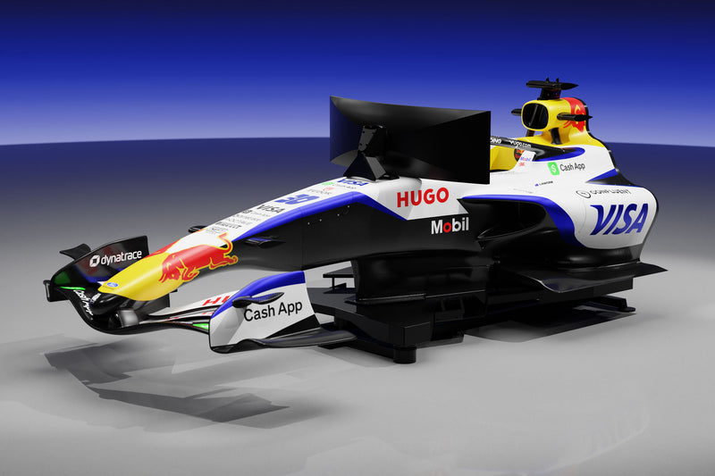 2026 Visa Cash App Racing Bulls F1® Team racing simulator, Formula 1-inspired design and premium motorsport memorabilia for collectors