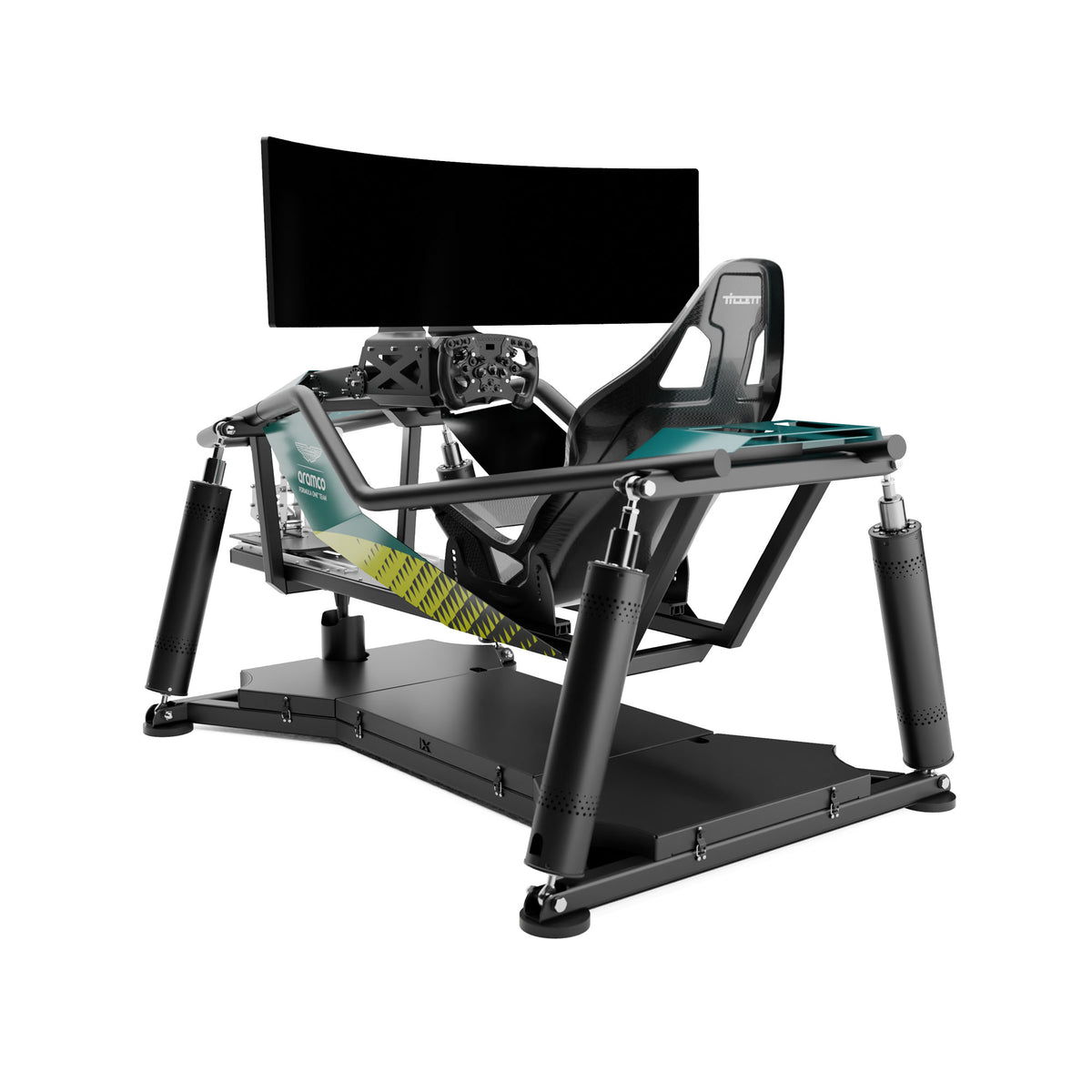 Aston Martin Aramco Formula 1 X6 motion simulator premium racing simulator cockpit immersive display setup