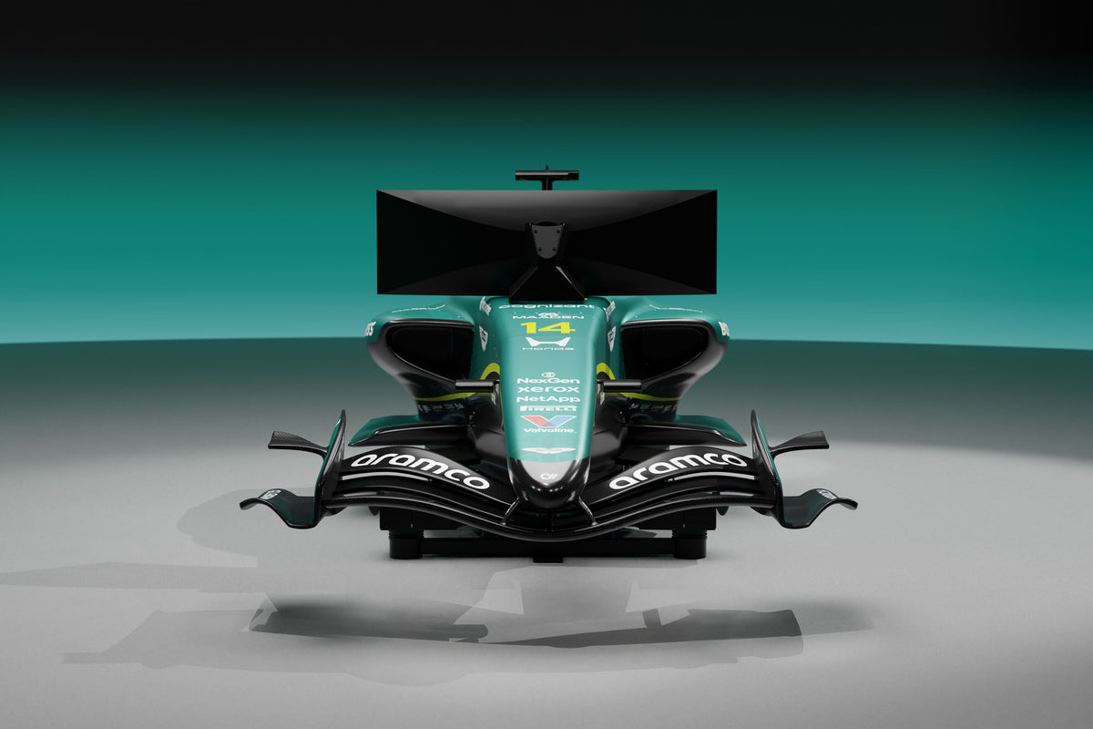 2026 Aston Martin Aramco F1® Team Formula 1-inspired racing simulator, premium collector piece and motorsport display