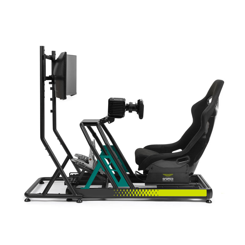Aston Martin Aramco Formula 1 TRK Package static simulator full racing cockpit premium motorsport simulator display