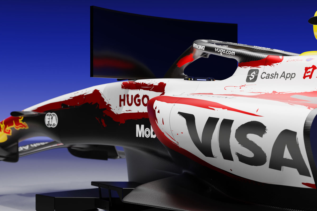 Visa Cash App Racing Bulls F1® Team 2026 Japanese Grand Prix Edition racing simulator, Formula 1-inspired collector display for home or office