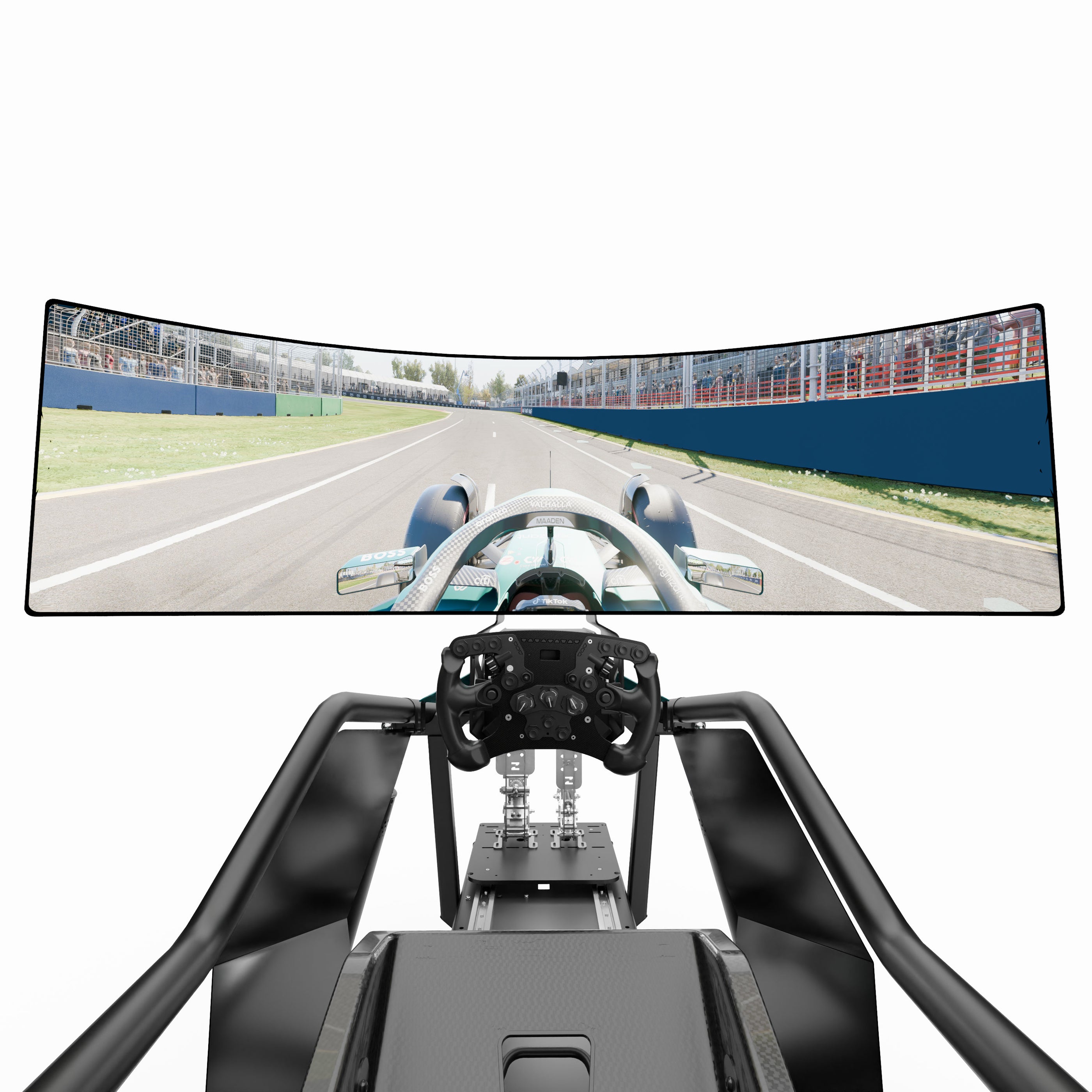 Aston Martin Aramco F1 Team X6 motion simulator dynamic platform high-performance racing cockpit experience