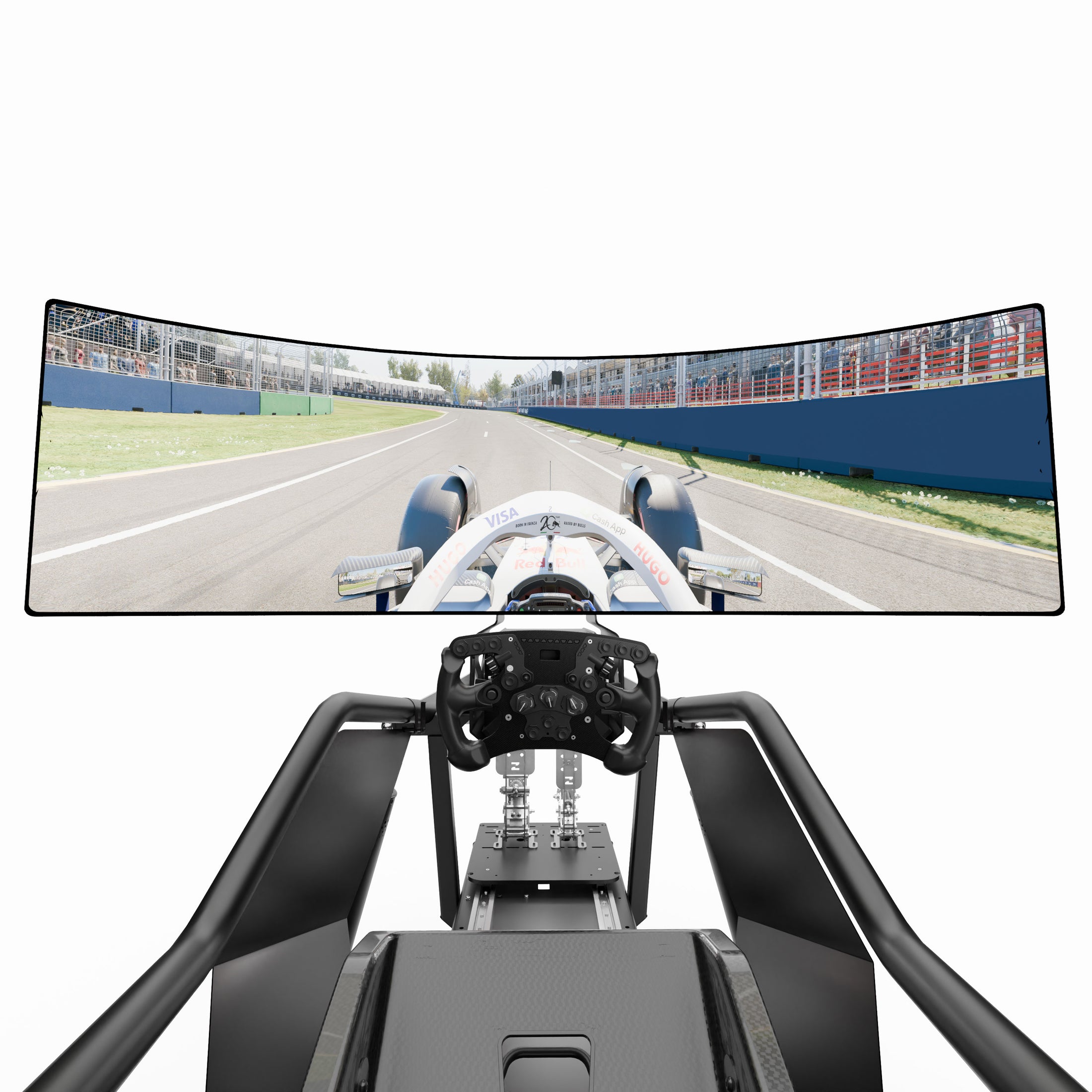 Visa Cash App RB F1 Team X6 motion simulator Japan livery dynamic racing cockpit immersive driving setup