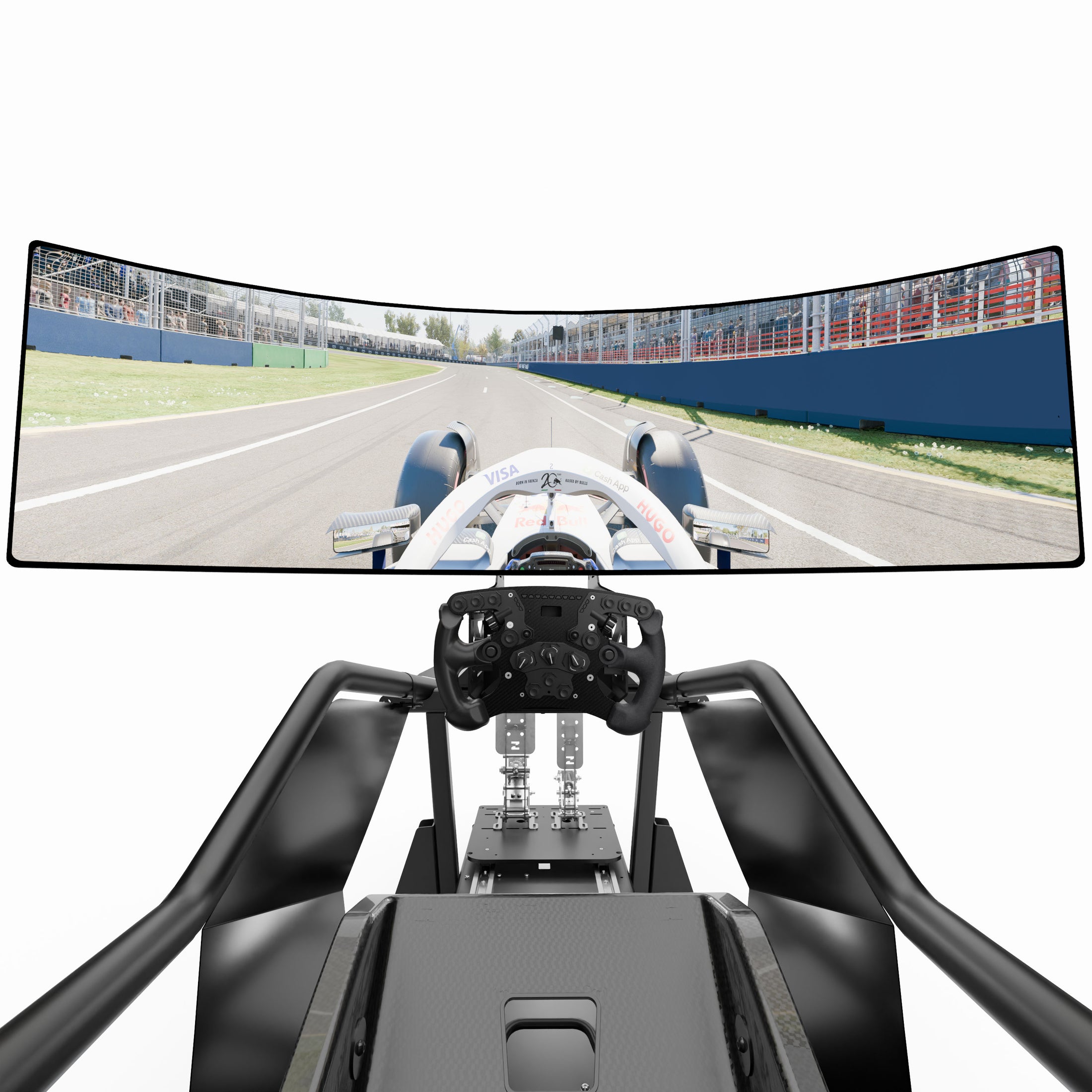 Visa Cash App RB F1 Team X Lite static simulator compact design racing simulator cockpit setup