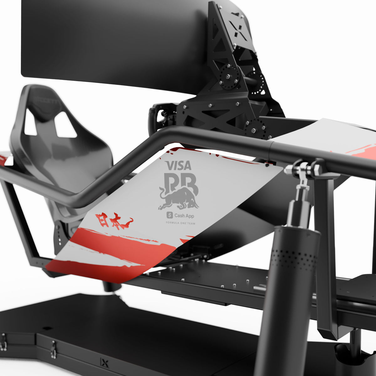 Visa Cash App Racing Bulls X6 motion simulator Japan livery high-performance motion platform racing cockpit