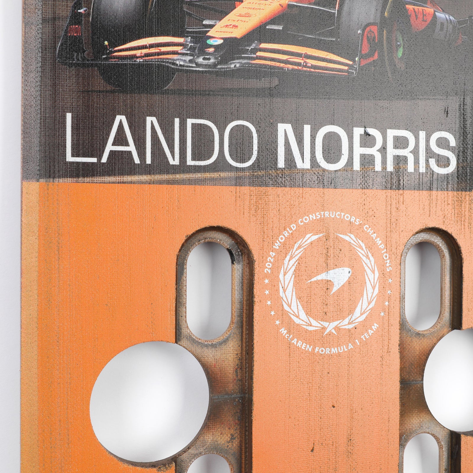 Lando Norris 2024 McLaren Formula One Team Grand Prix Used Front Skid Plank Wall Art - Belgium