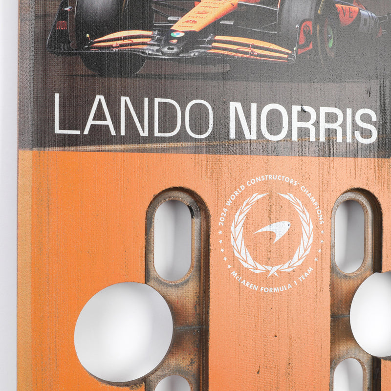 Lando Norris 2024 McLaren Formula One Team Grand Prix Used Front Skid Plank Wall Art - Belgium