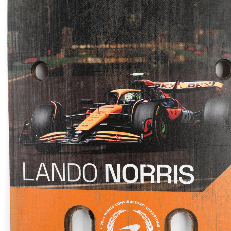 Lando Norris 2024 McLaren Formula One Team Grand Prix Used Front Skid Plank Wall Art - Belgium