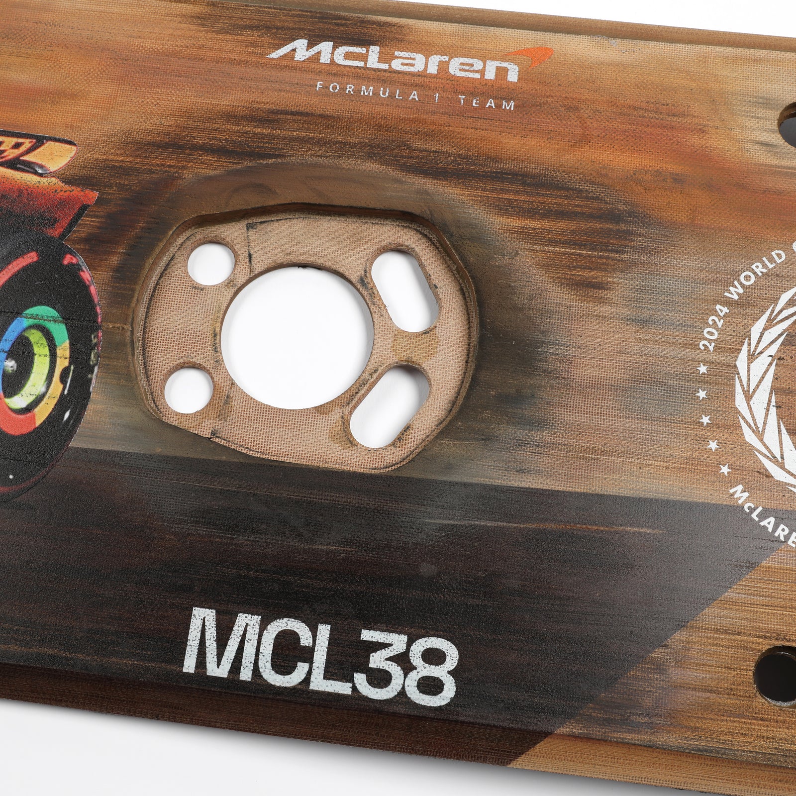 Lando Norris 2024 McLaren F1 Team Race Used Skid Plank Wall Art - British GP