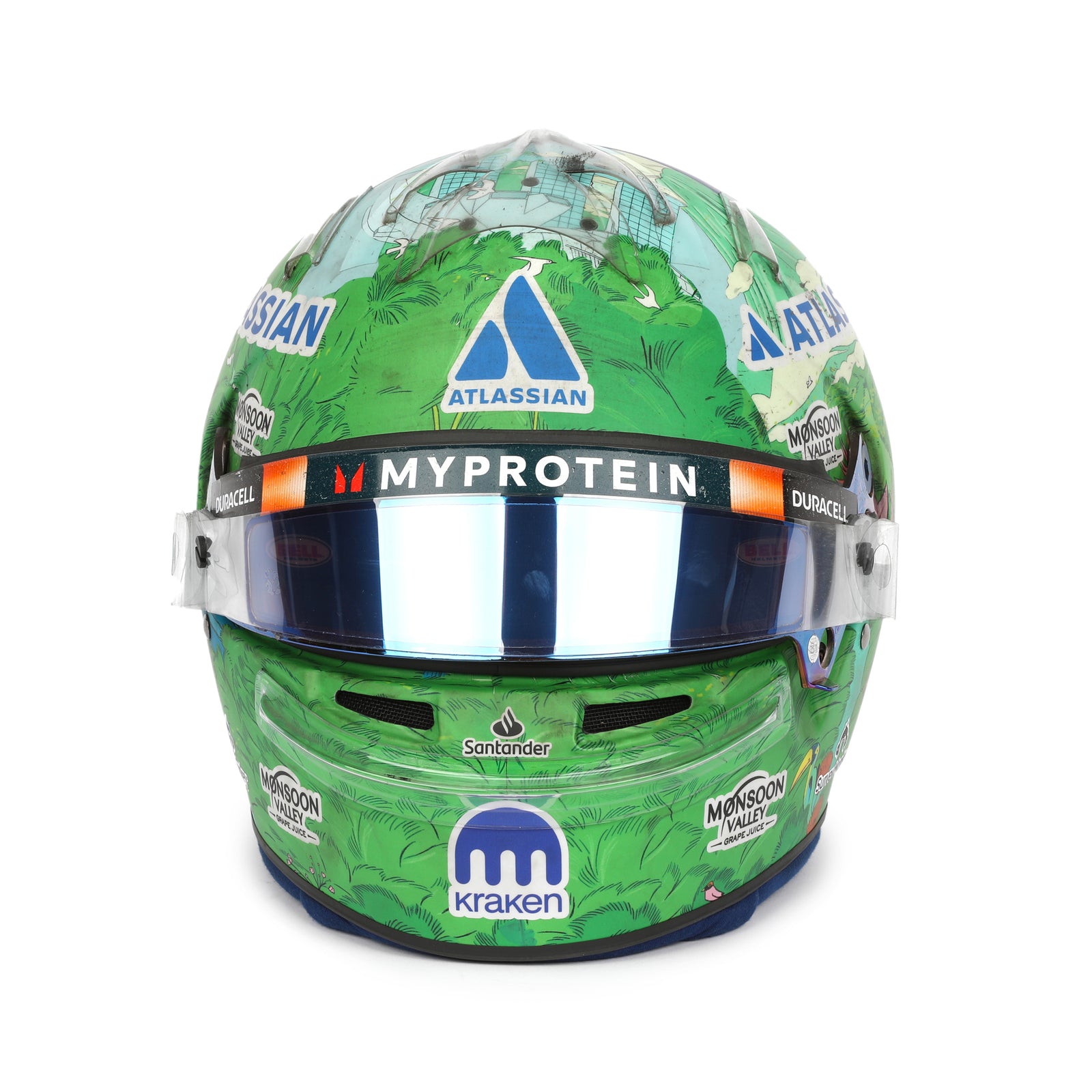 Alex Albon 2025 Signed Race Used Helmet – Singapore GP