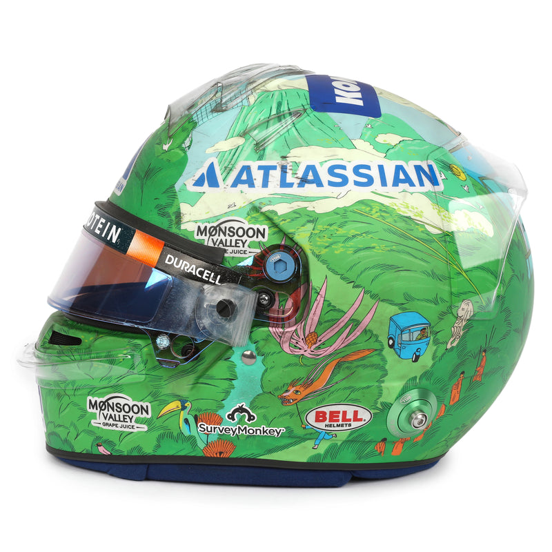 Alex Albon Signed 2025 Atlassian Williams Racing Helmet – Singapore GP Used